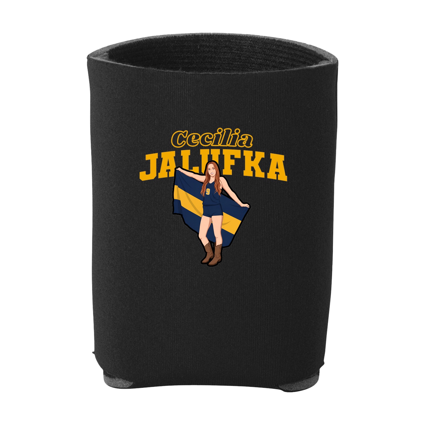 Can Holder — Name Arch in Black