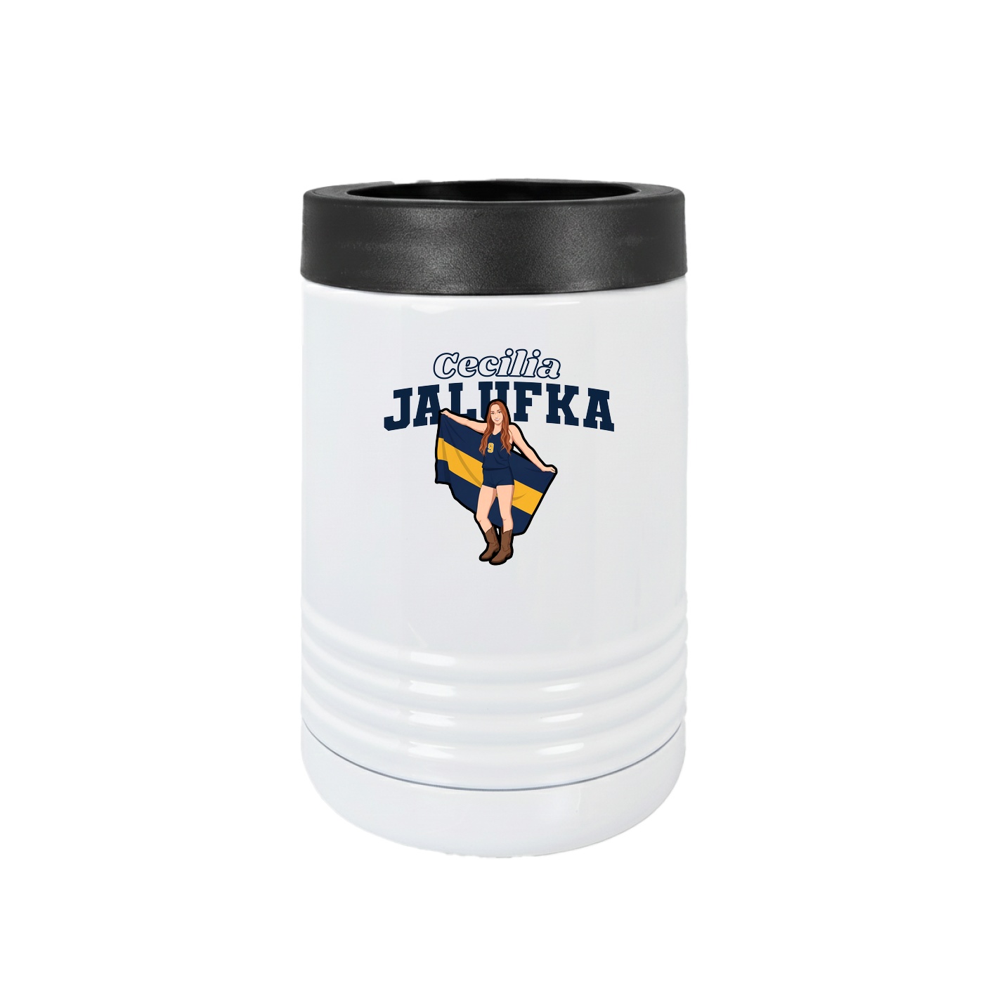 Beverage Holder — Name Arch in White