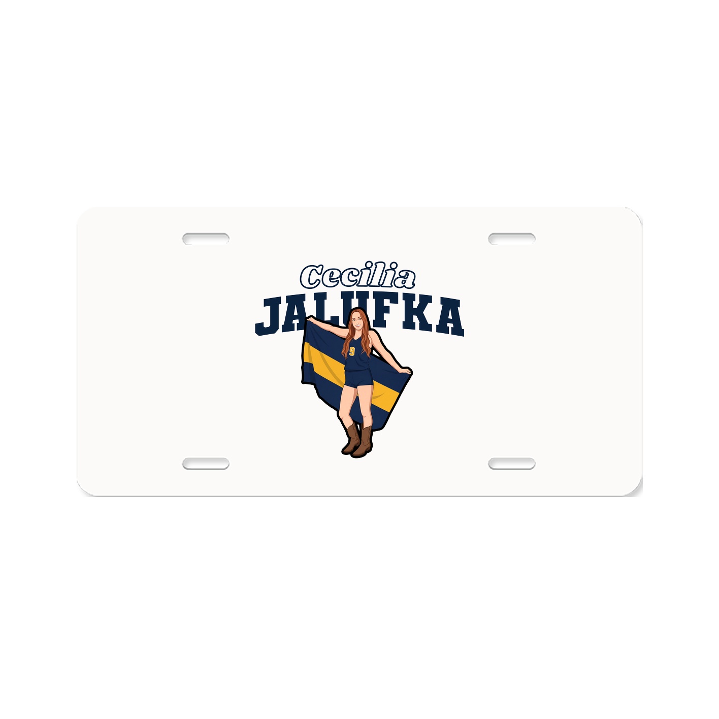 License Plate — Name Arch in Classic