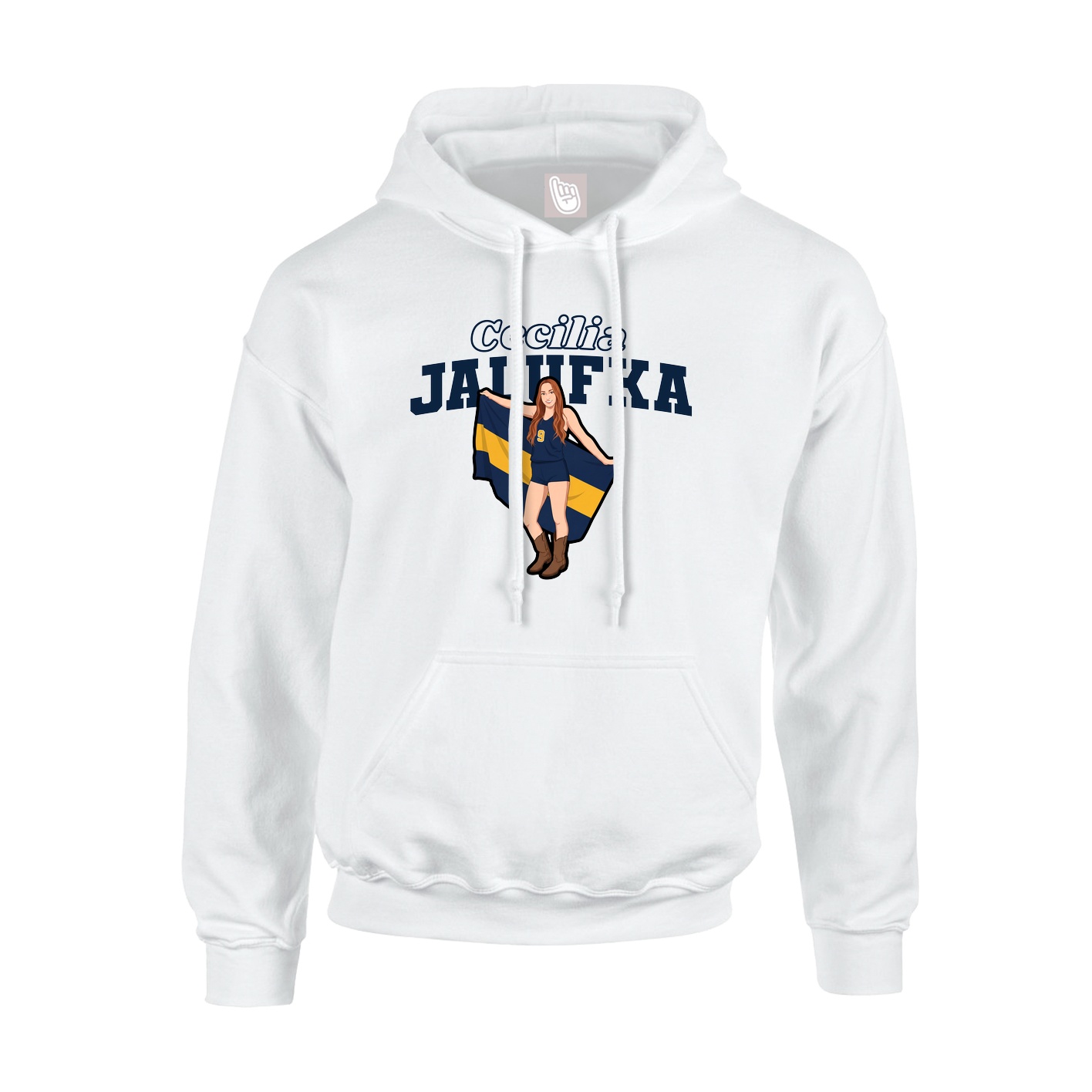 Hoodie — Name Arch in White