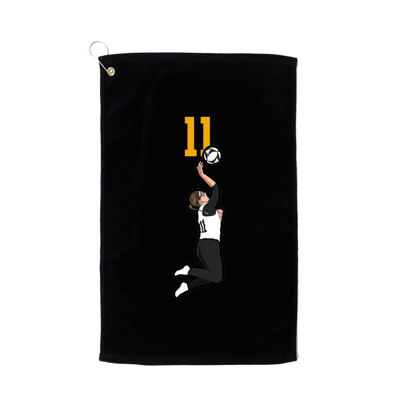 Golf Towel — Number Top in Black