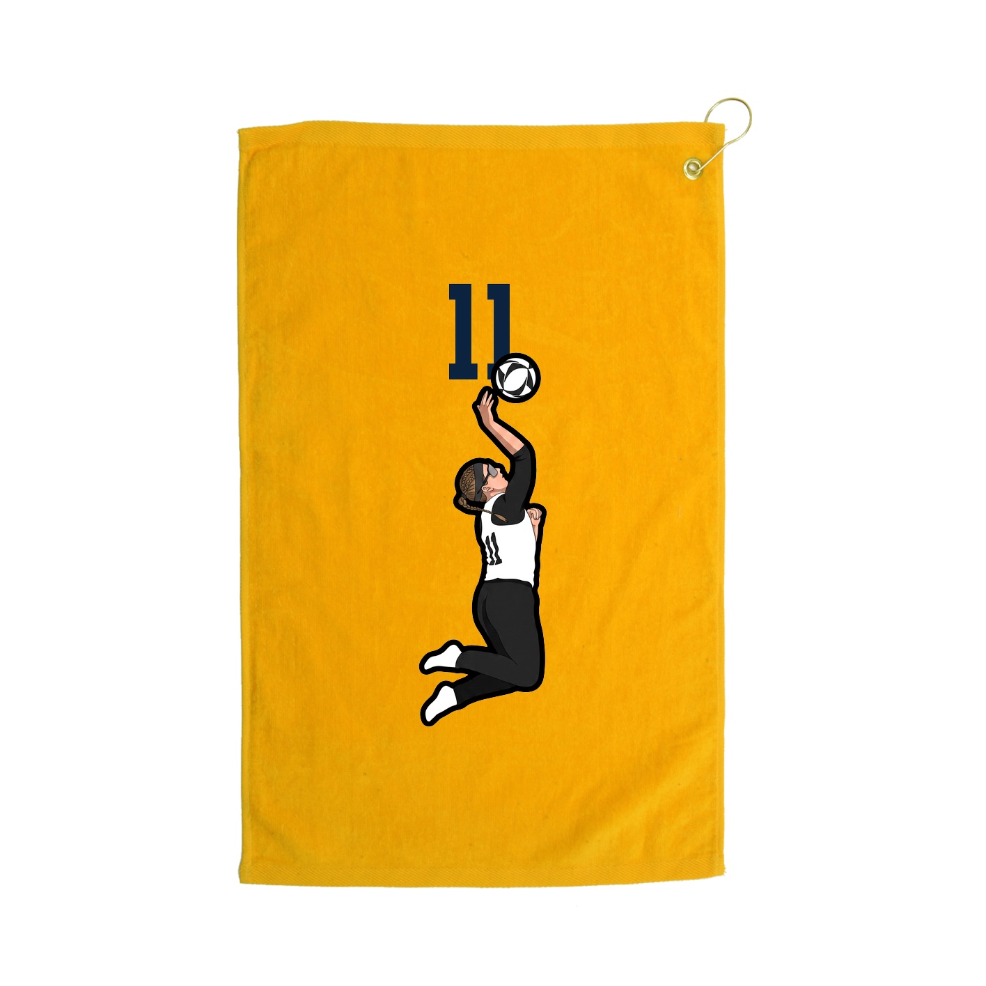 Golf Towel — Number Top in Gold