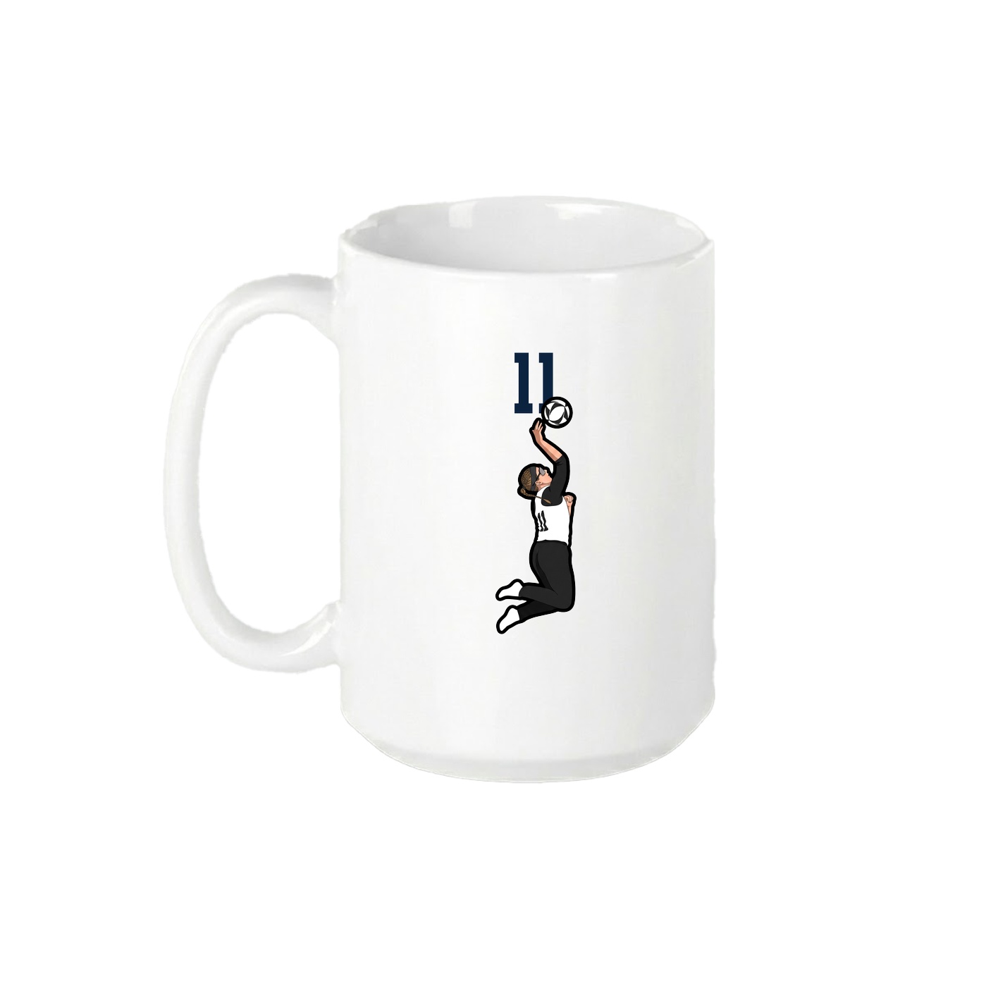 15oz Coffee Mug — Number Top in White