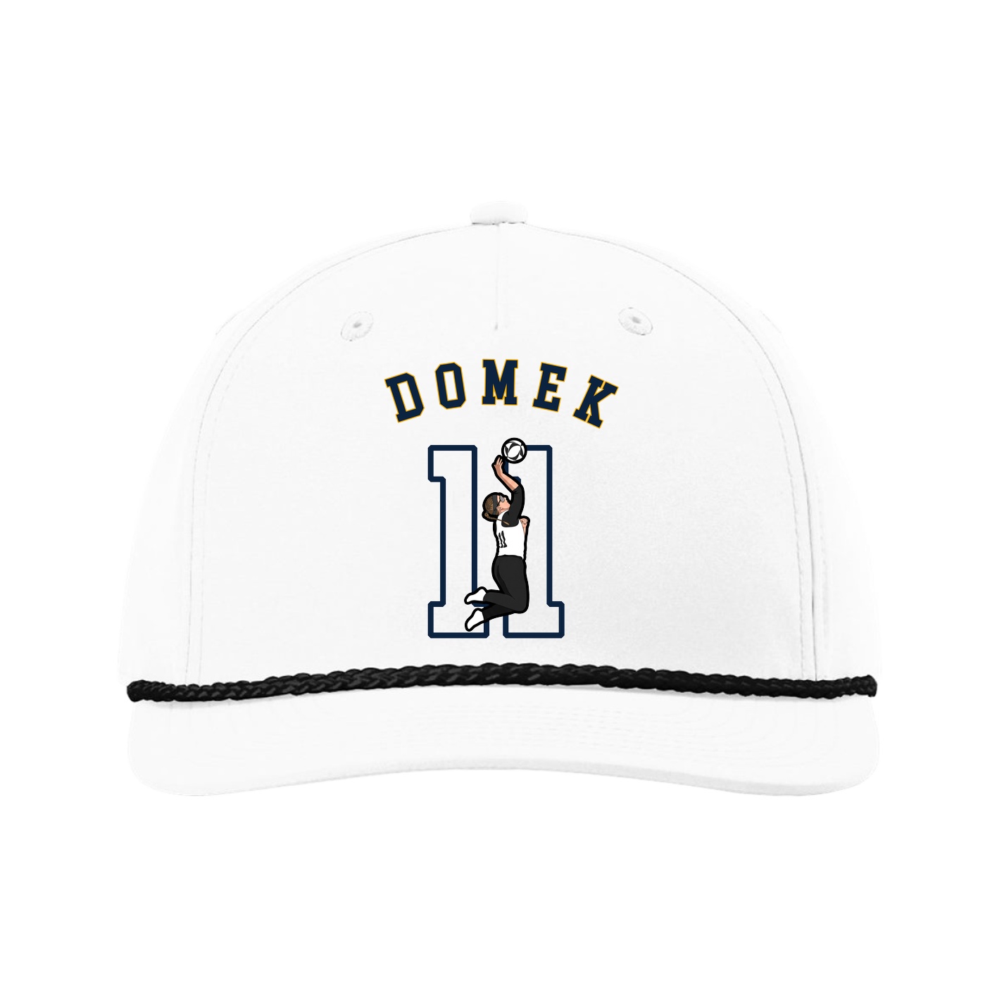 Five-Panel Classic Rope Cap — Shirsey Arch in White