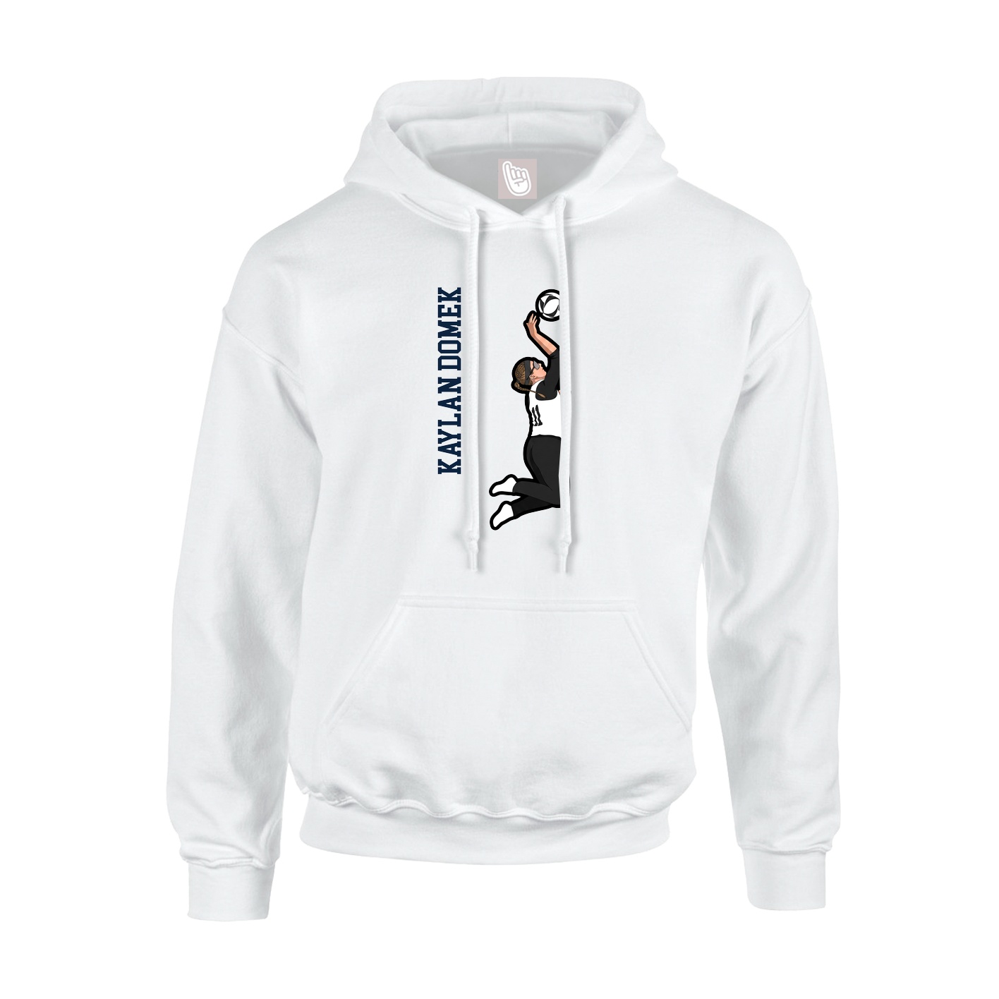 Hoodie — Name Vertical in White