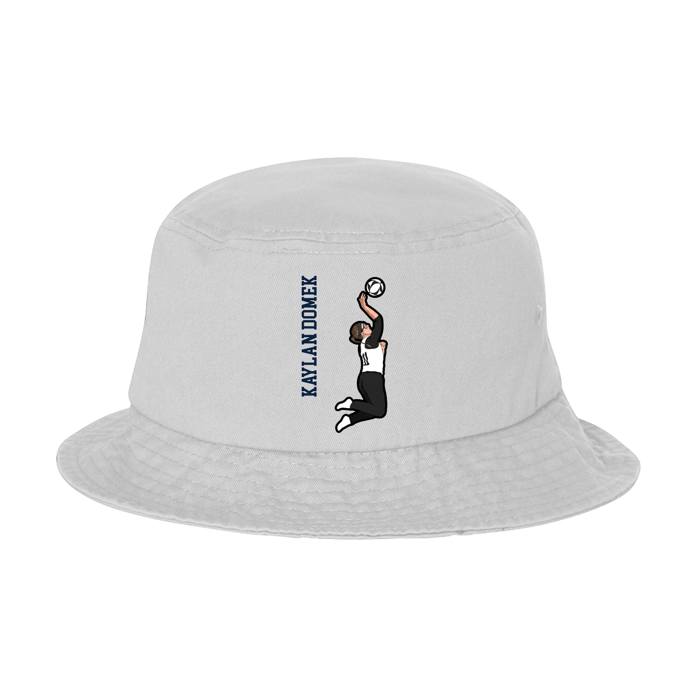 Bucket Cap — Name Vertical in White