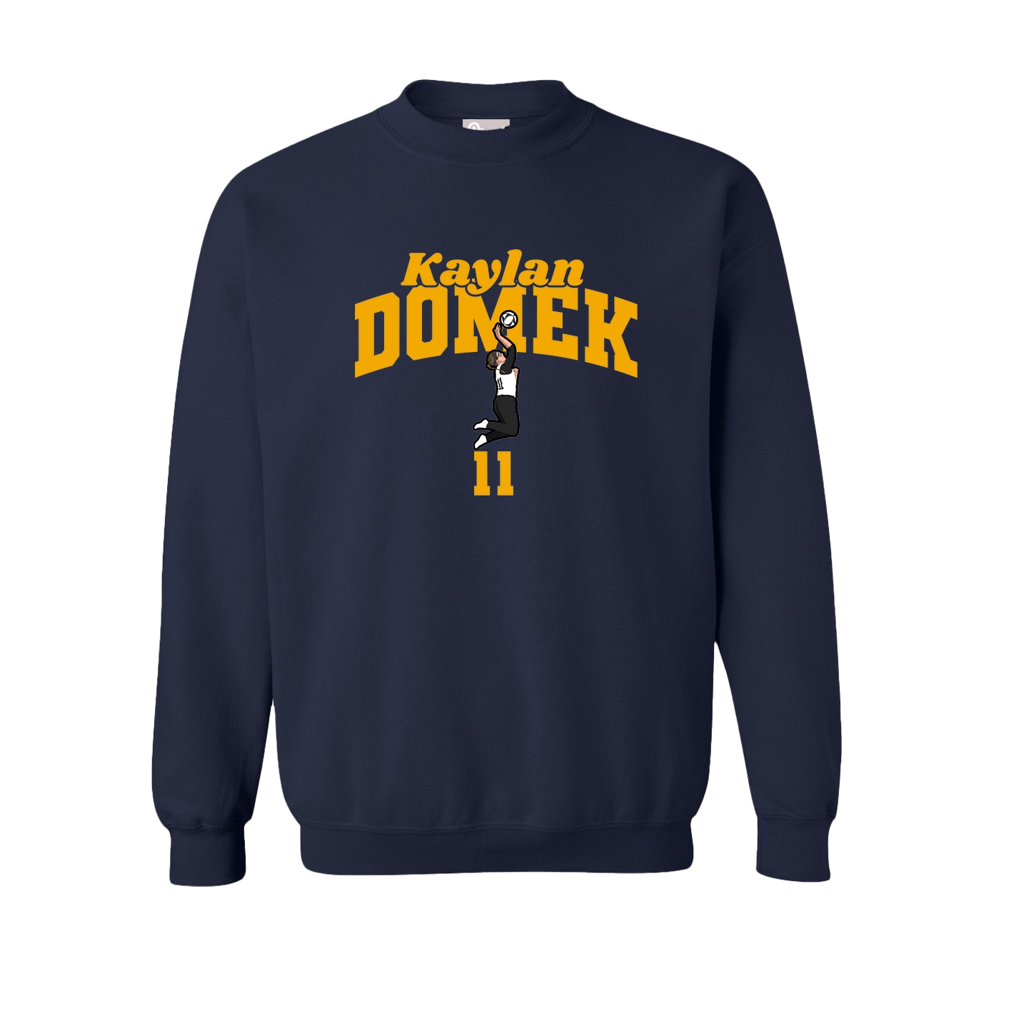 Fleece Crew — Signature Arch in Navy