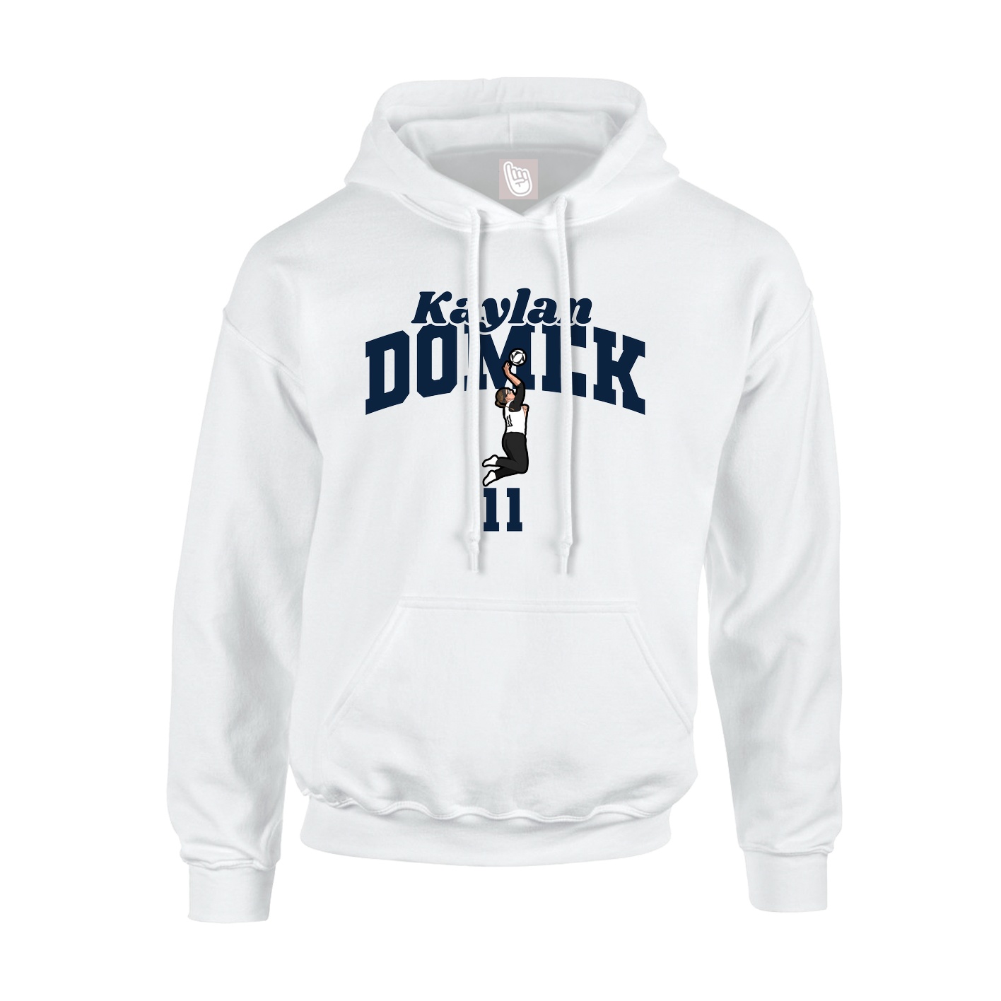 Youth Hoodie — Signature Arch in White