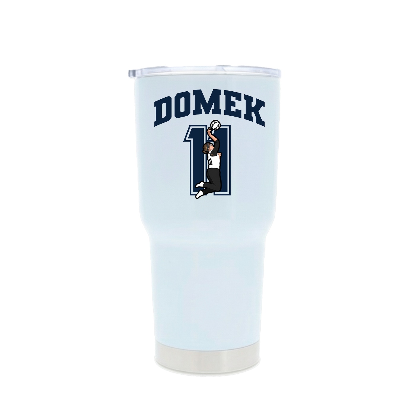 30oz Stainless Steel Tumbler — Number in White