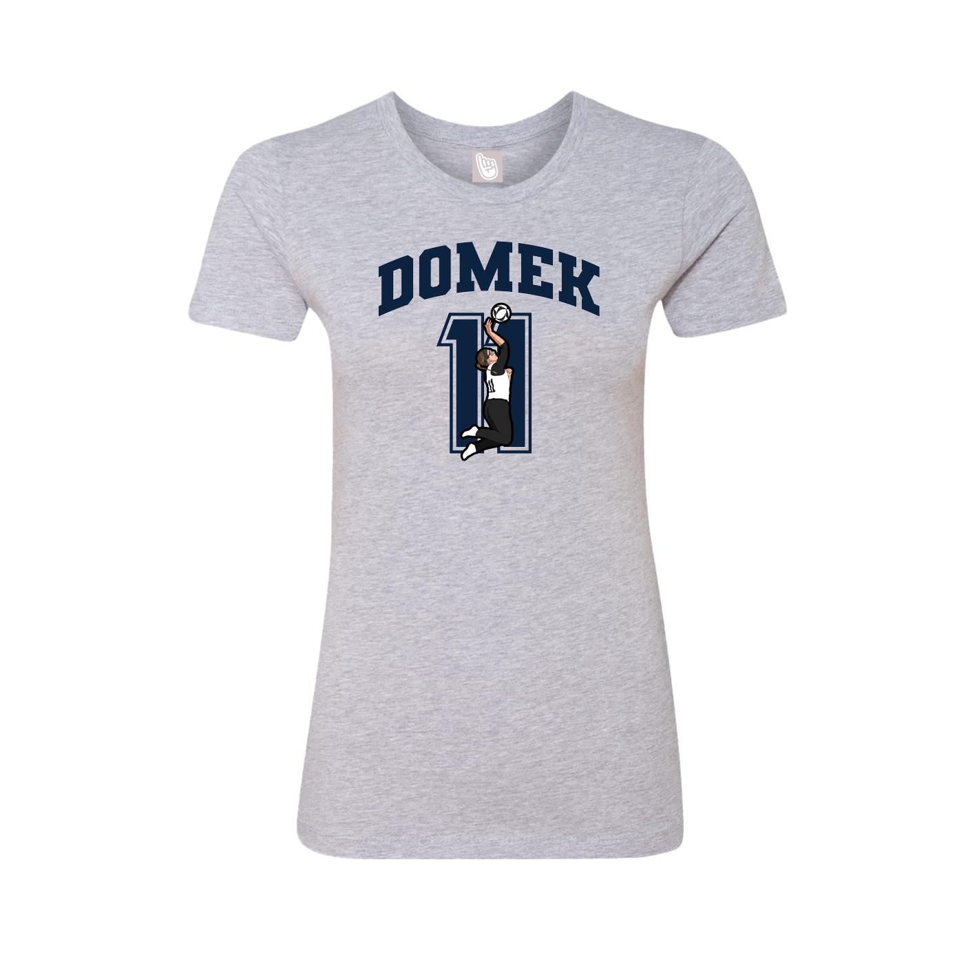 Womens Tee — Number in Grey