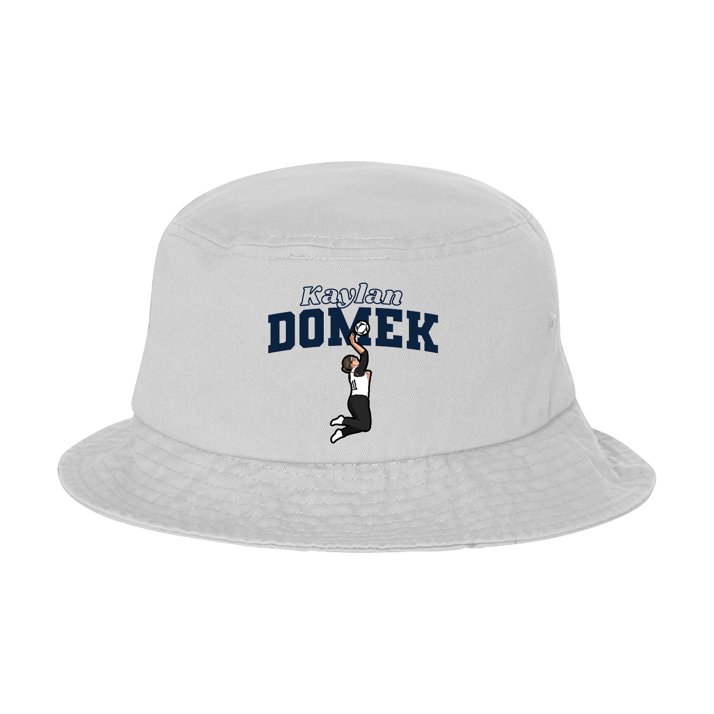 Bucket Cap — Name Arch in White