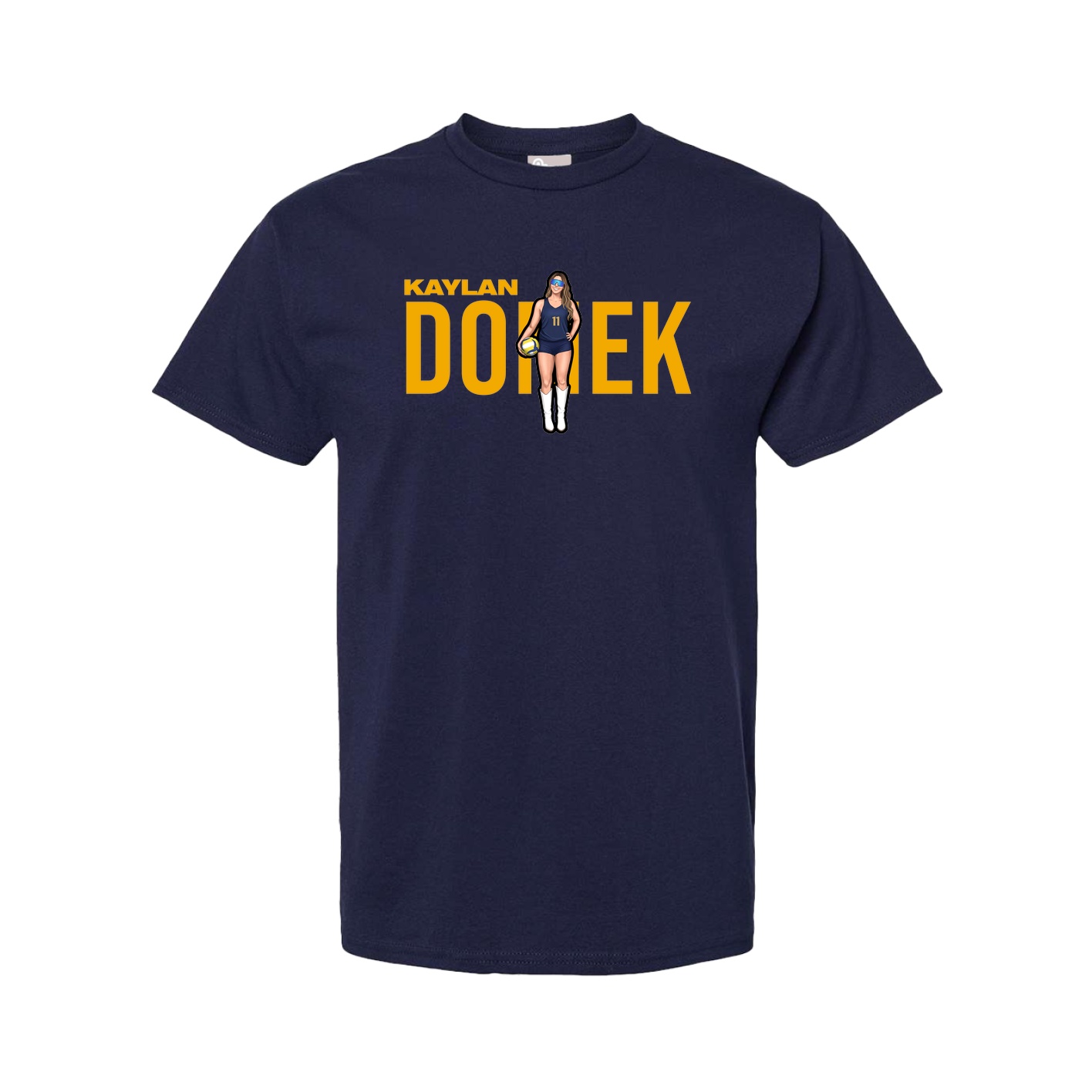 Youth Tee — Player Name in Navy