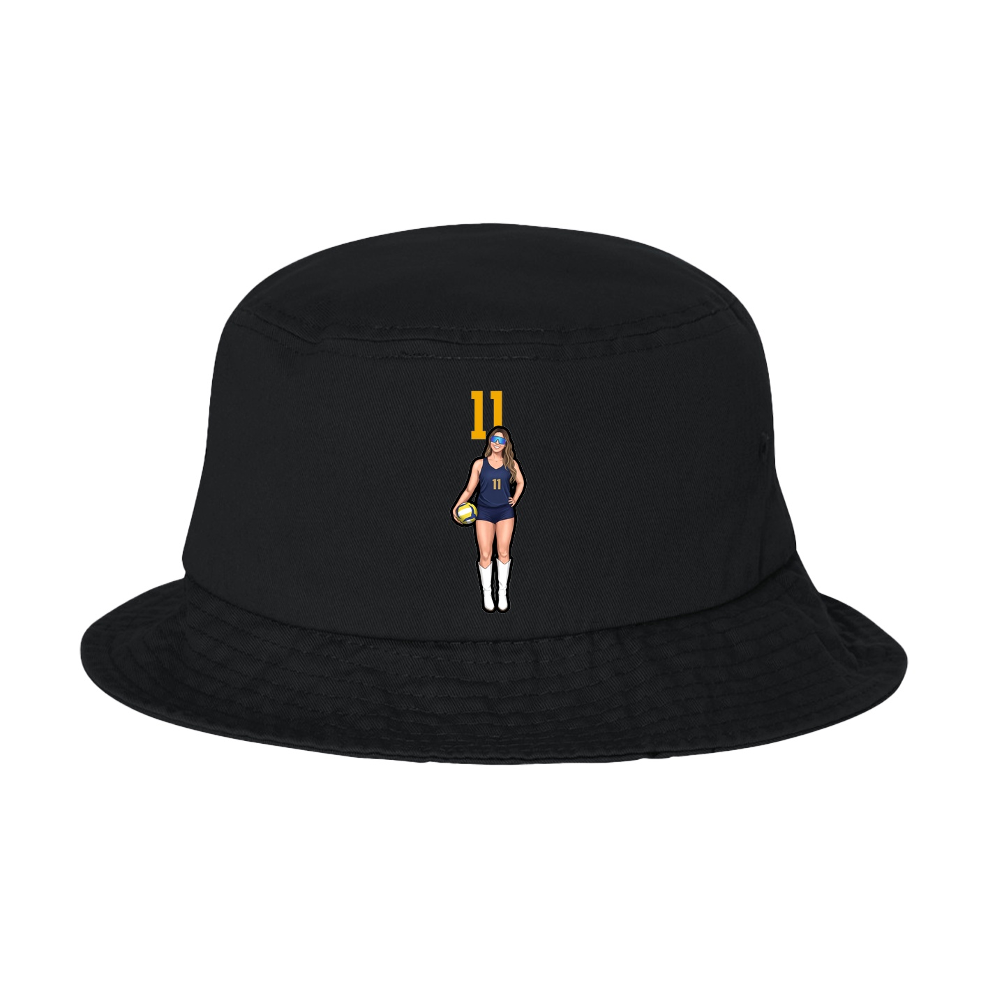 Bucket Cap — Number Top in Black