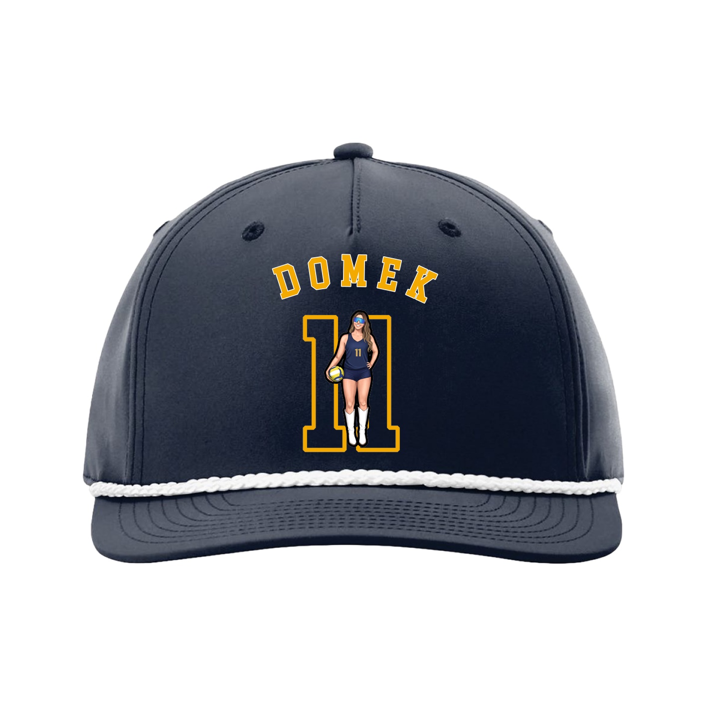 Five-Panel Classic Rope Cap — Shirsey Arch in Navy