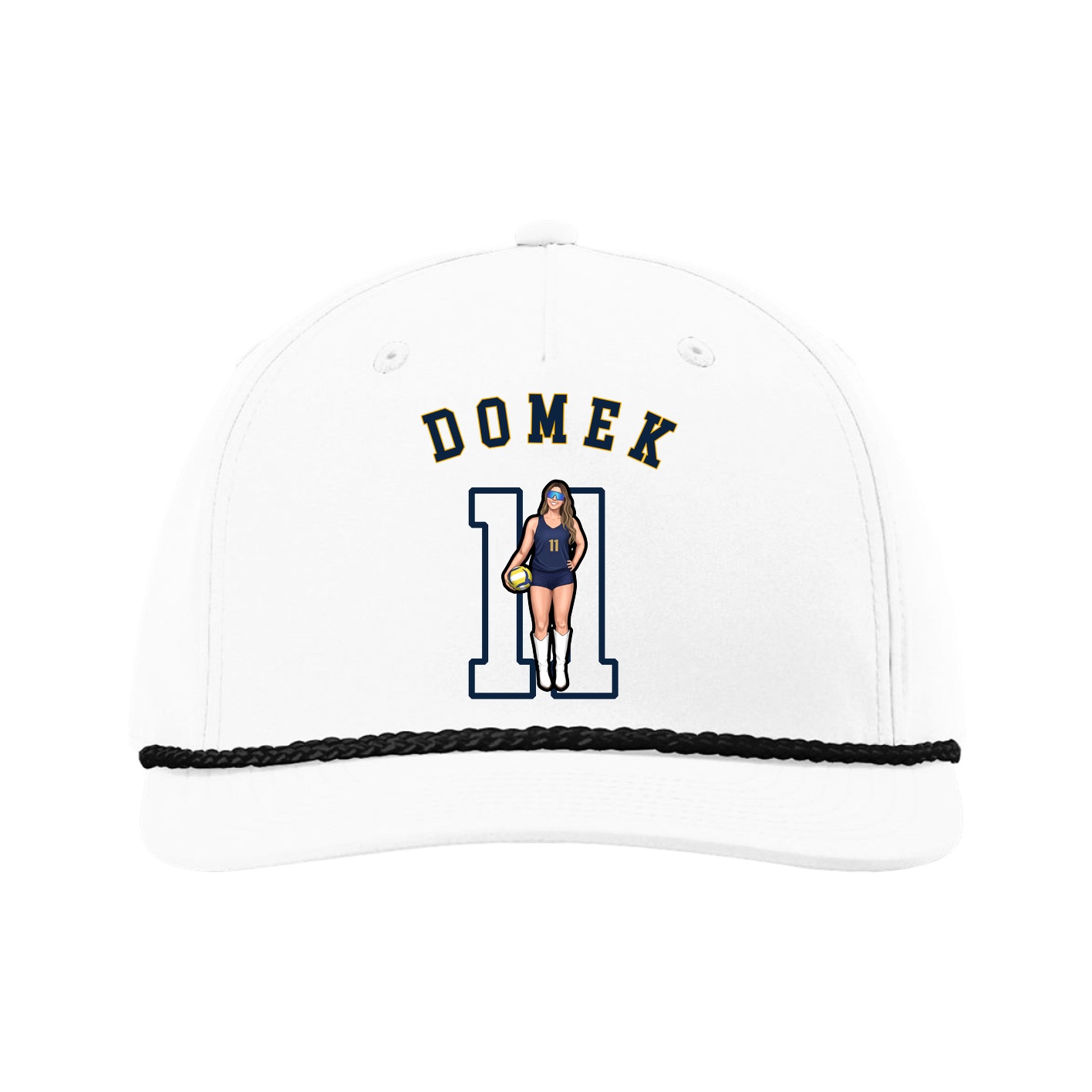 Five-Panel Classic Rope Cap — Shirsey Arch in White
