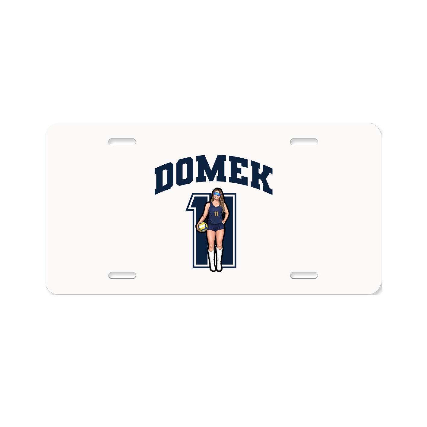 License Plate — Number in Classic