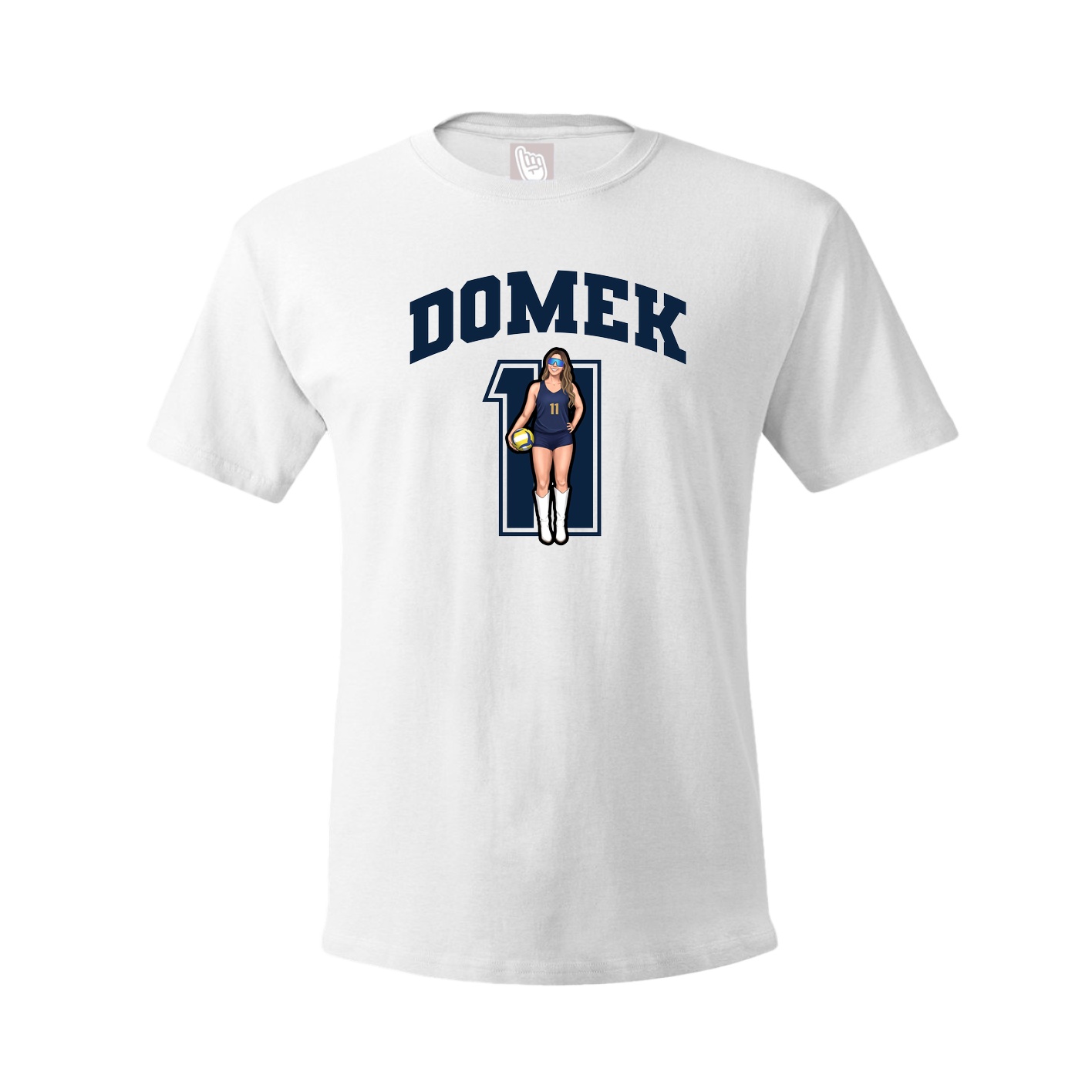 Youth Tee — Number in White