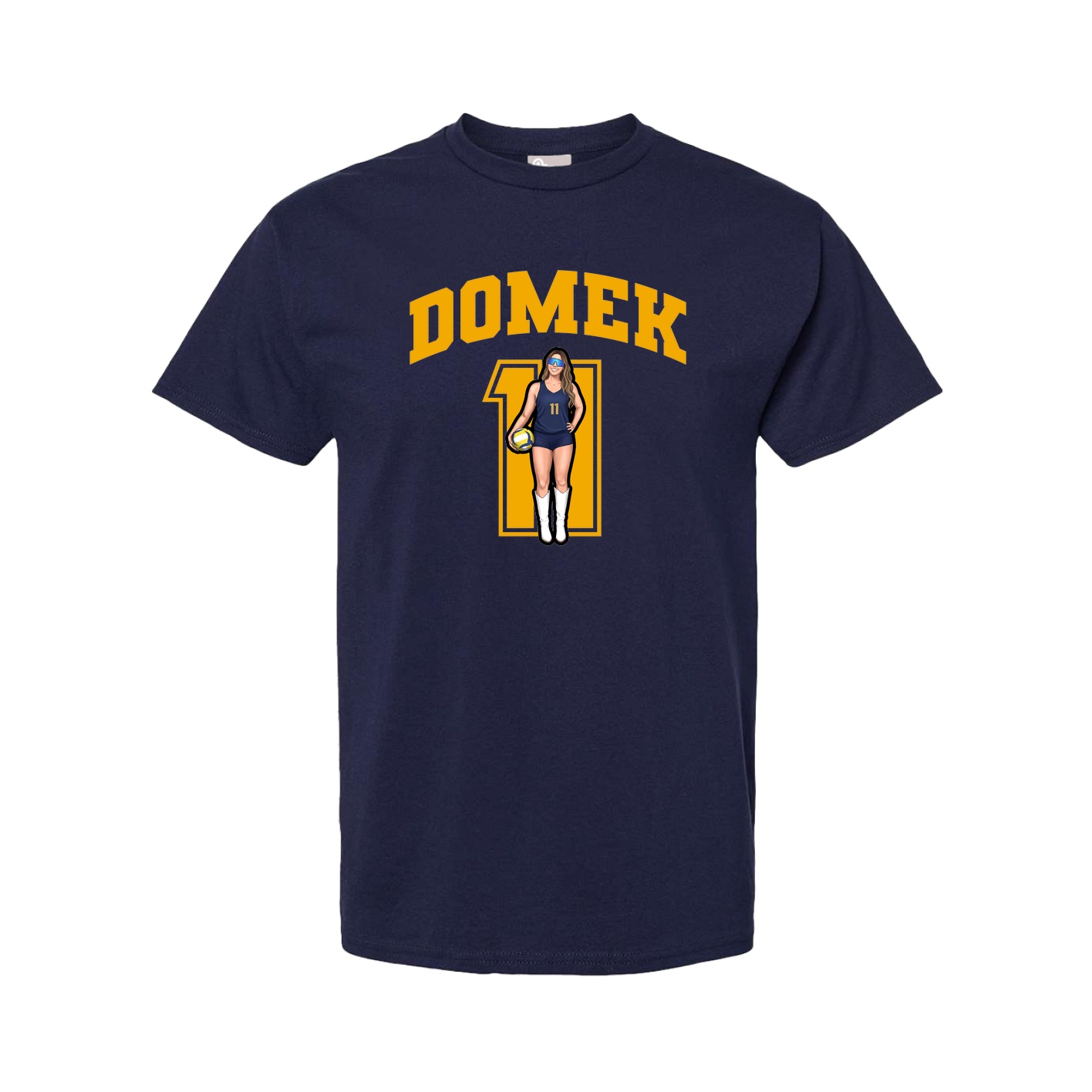 Youth Tee — Number in Navy