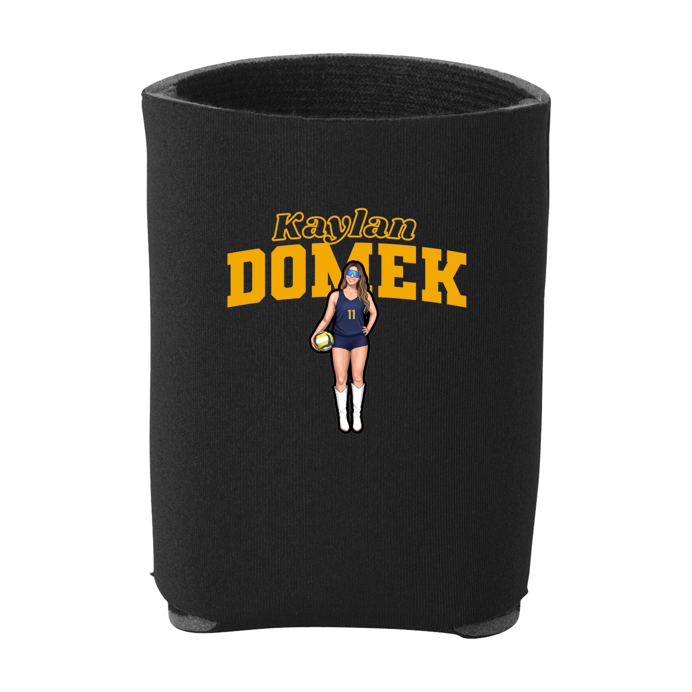 Can Holder — Name Arch in Black