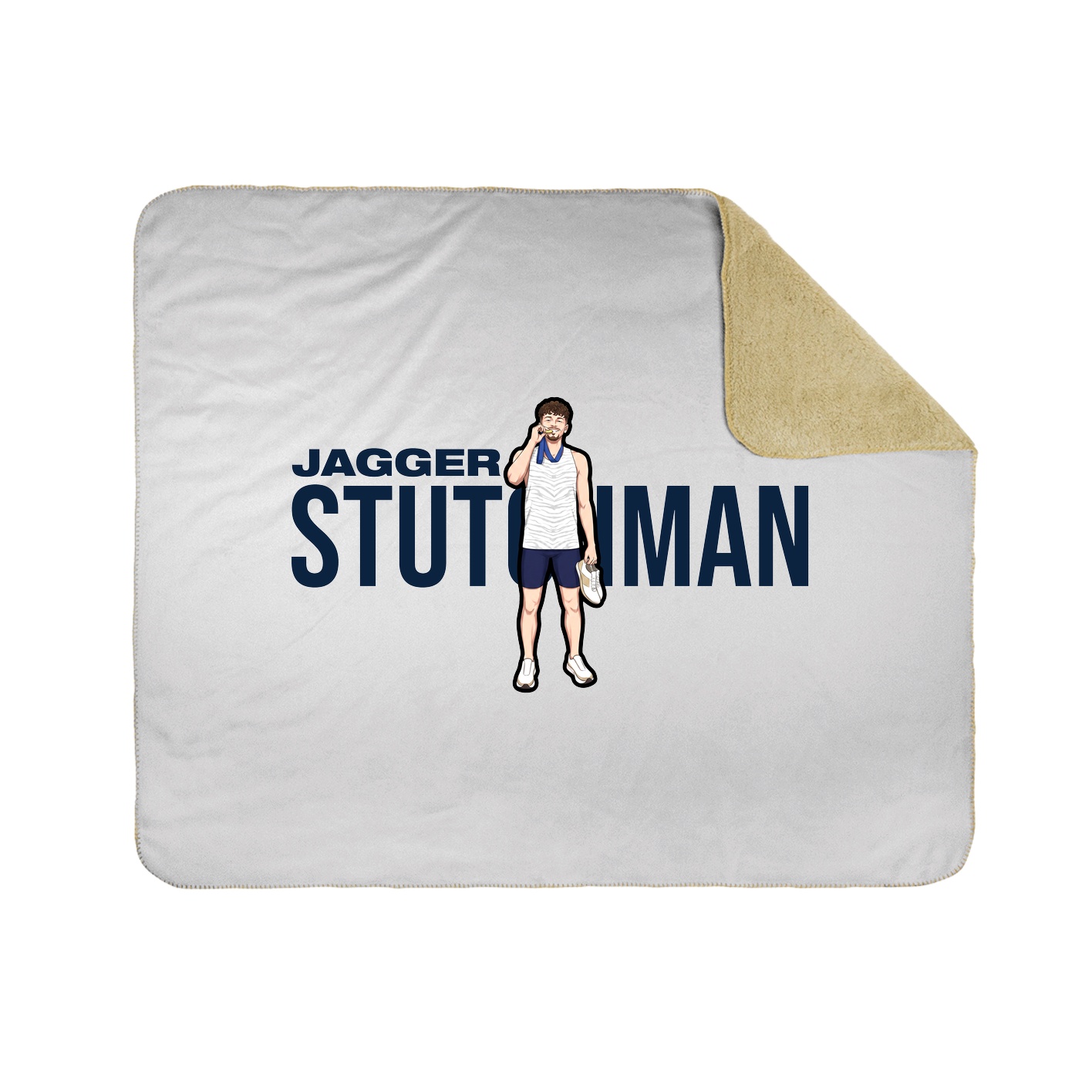 Throw Blanket — Player Name in White
