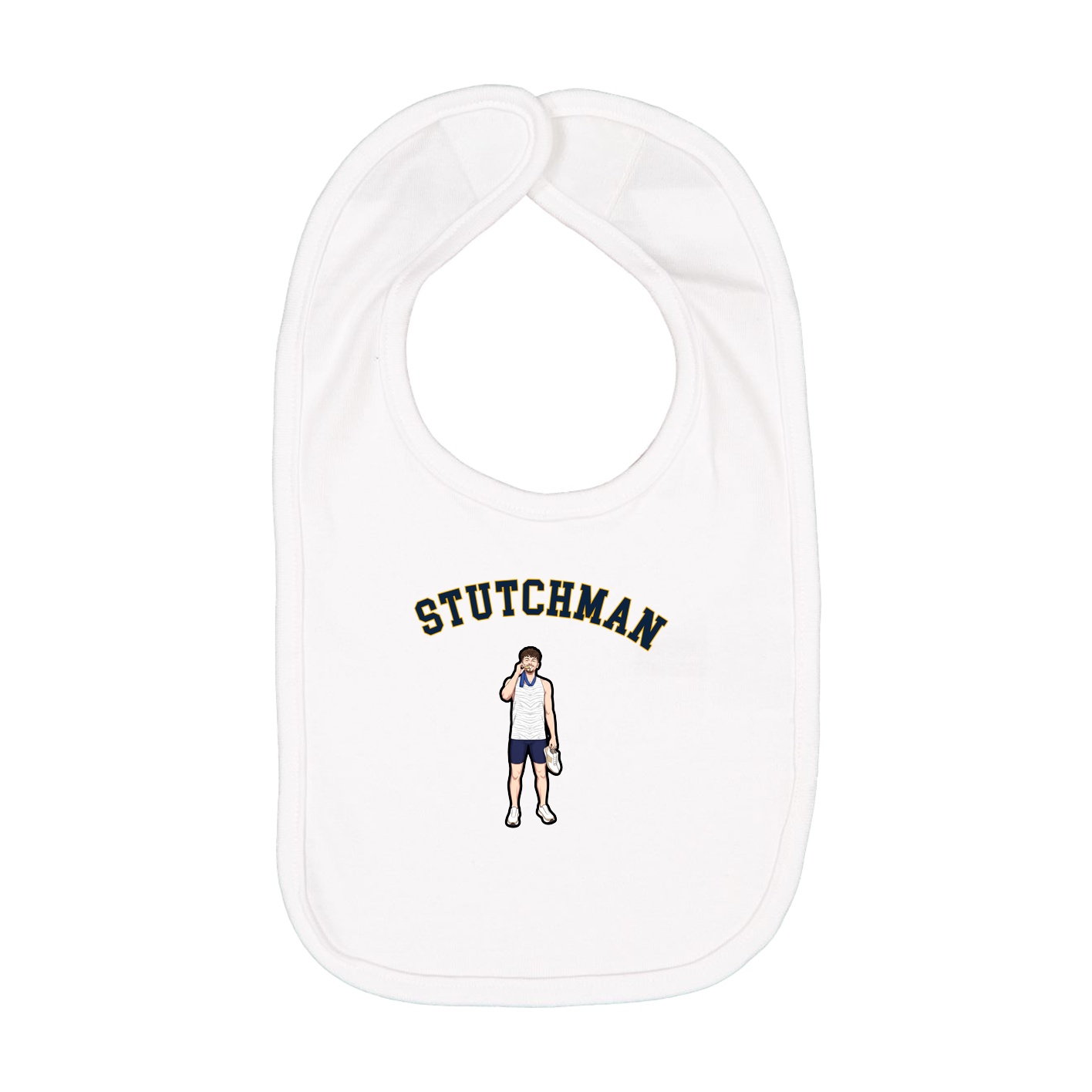 Infant Bib — Shirsey Arch in White