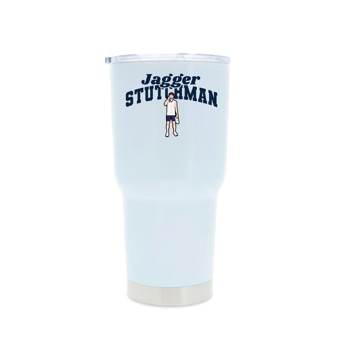 30oz Stainless Steel Tumbler — Signature Arch in White