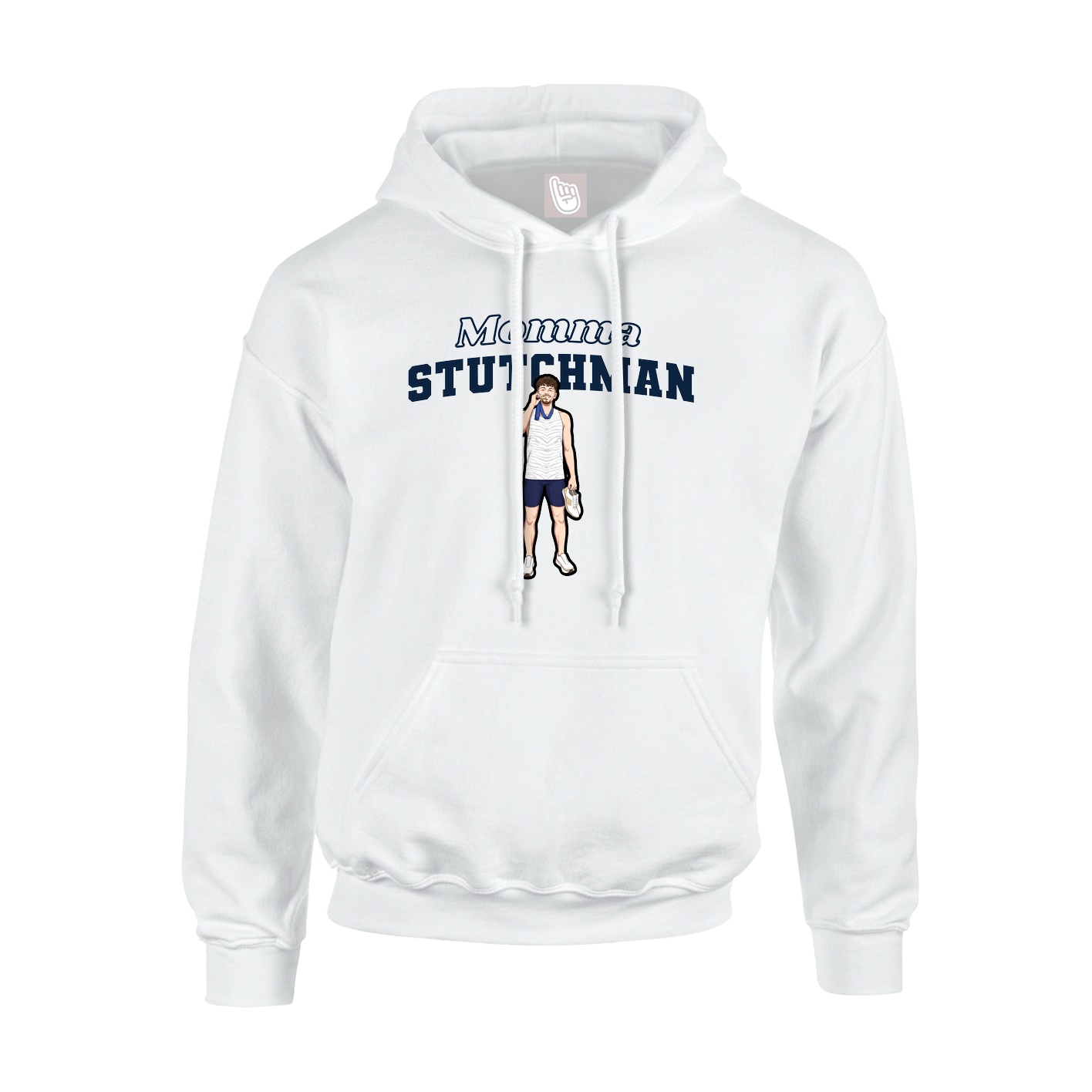 Youth Hoodie — Mothers Day Block in White