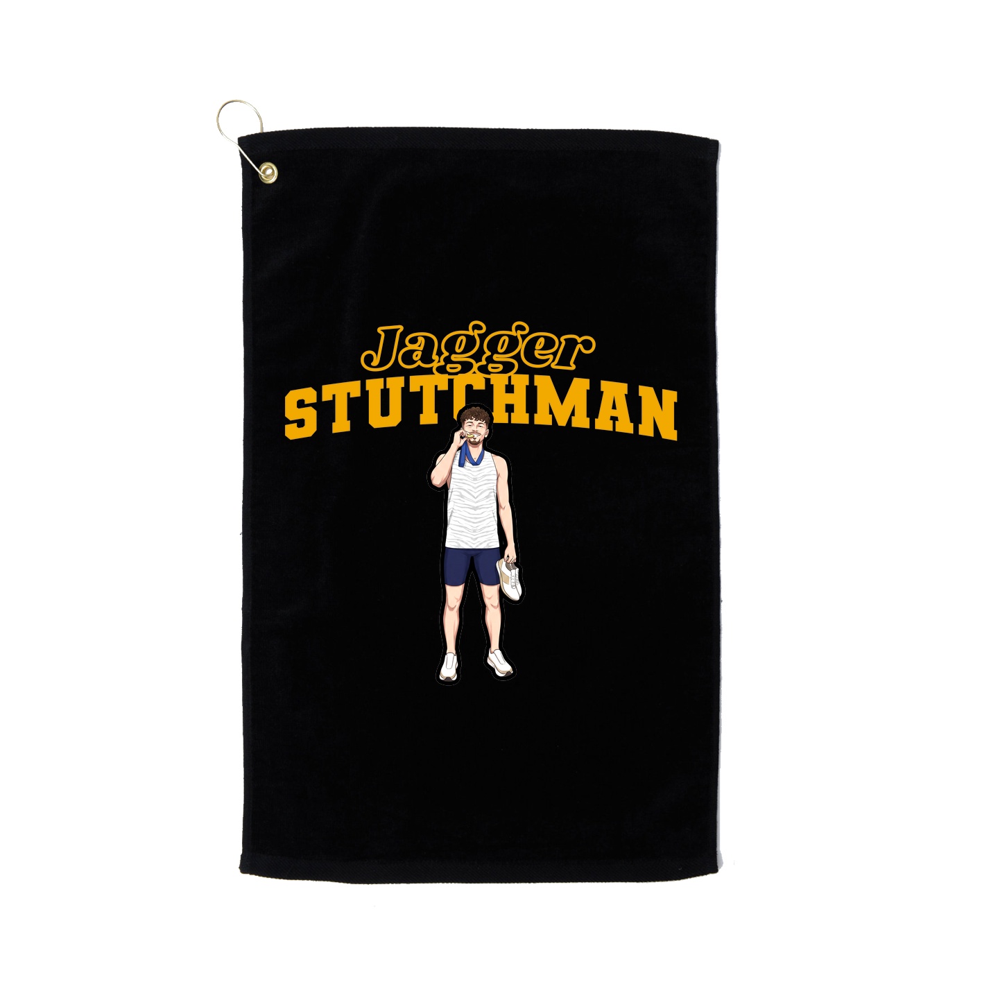 Golf Towel — Name Arch in Black
