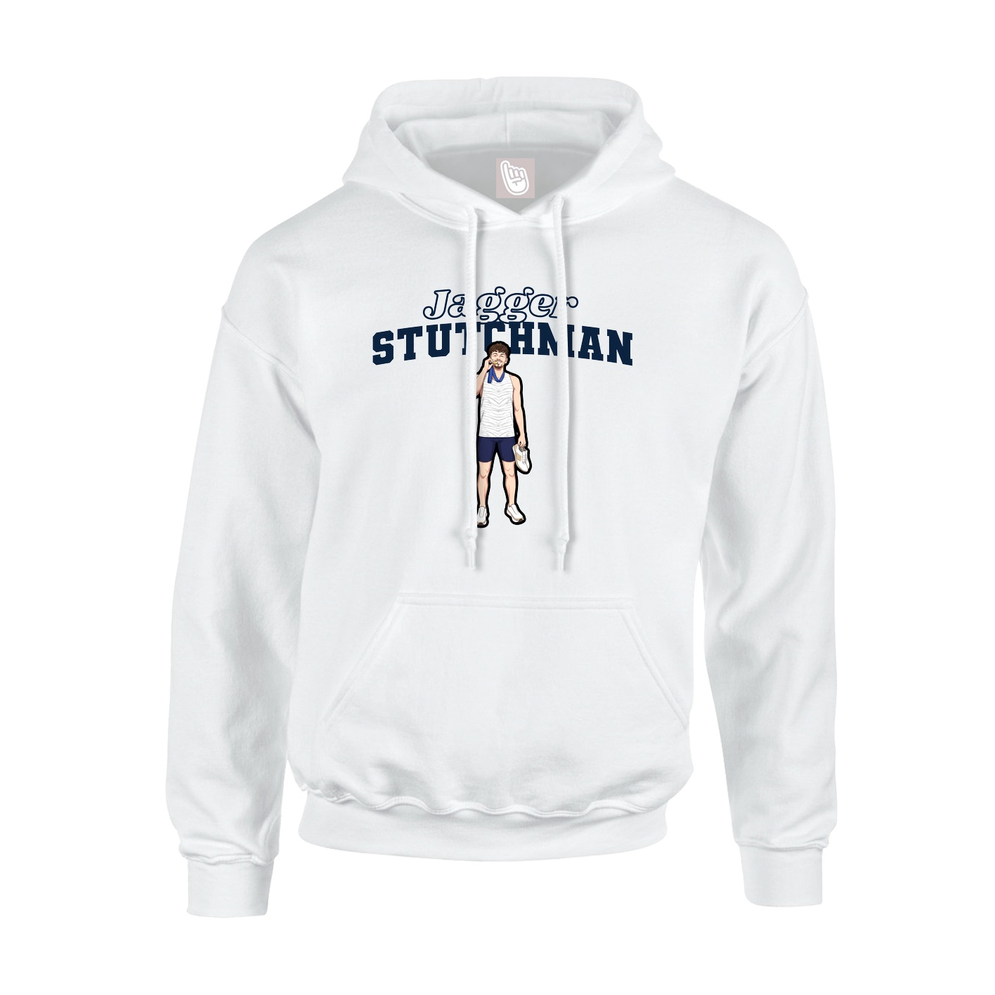 Hoodie — Name Arch in White