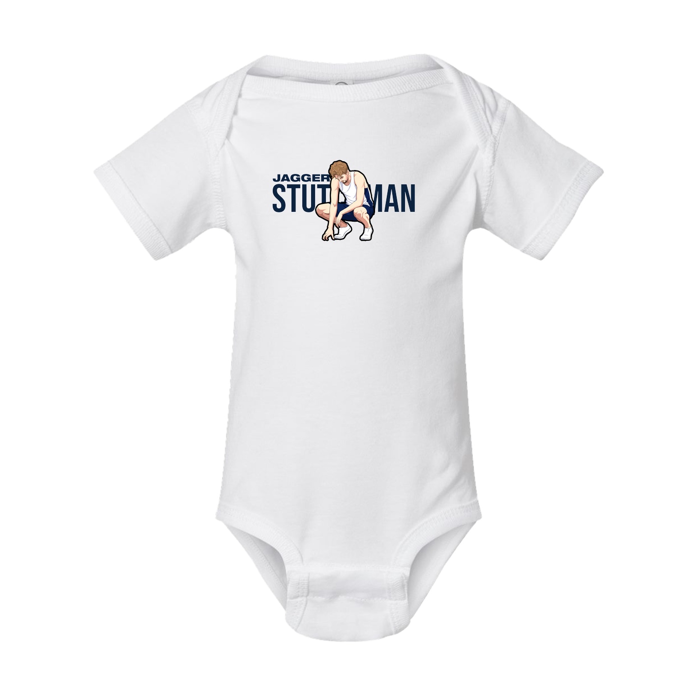 Baby Onesie — Player Name in White