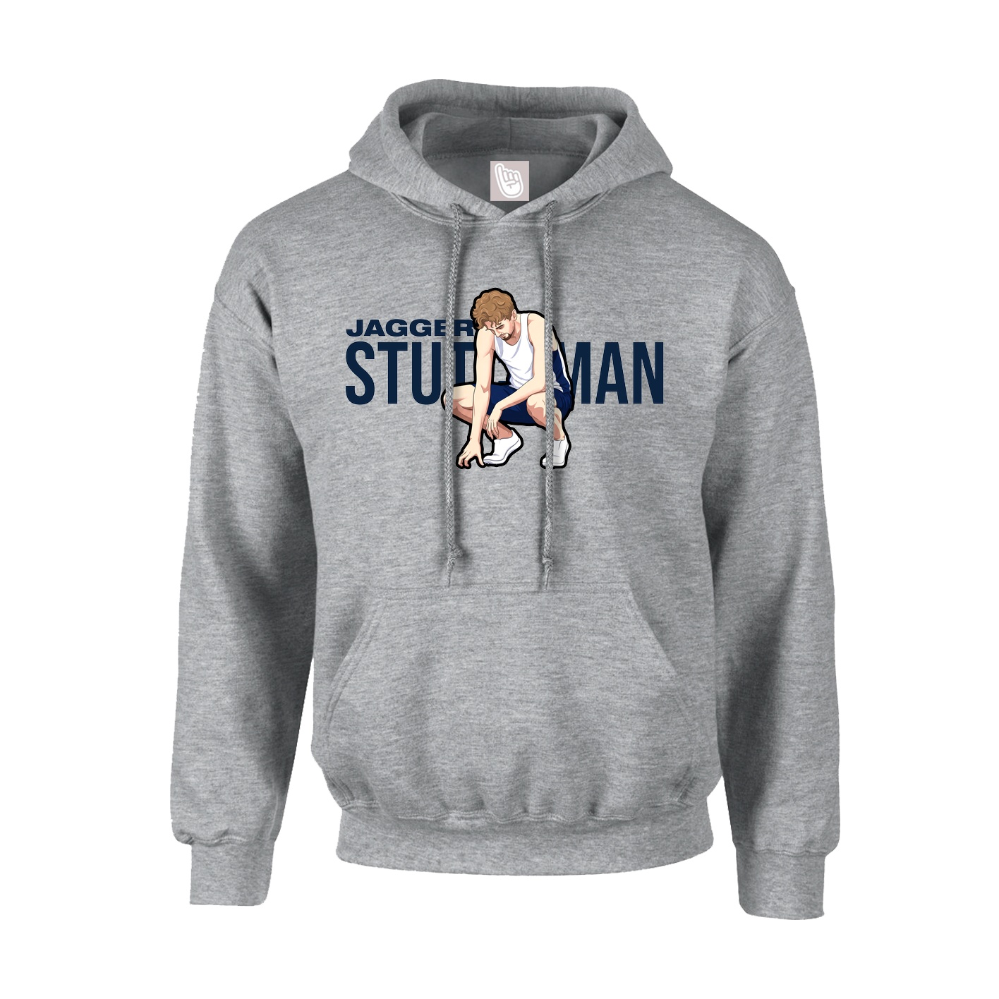 Youth Hoodie — Player Name in Grey