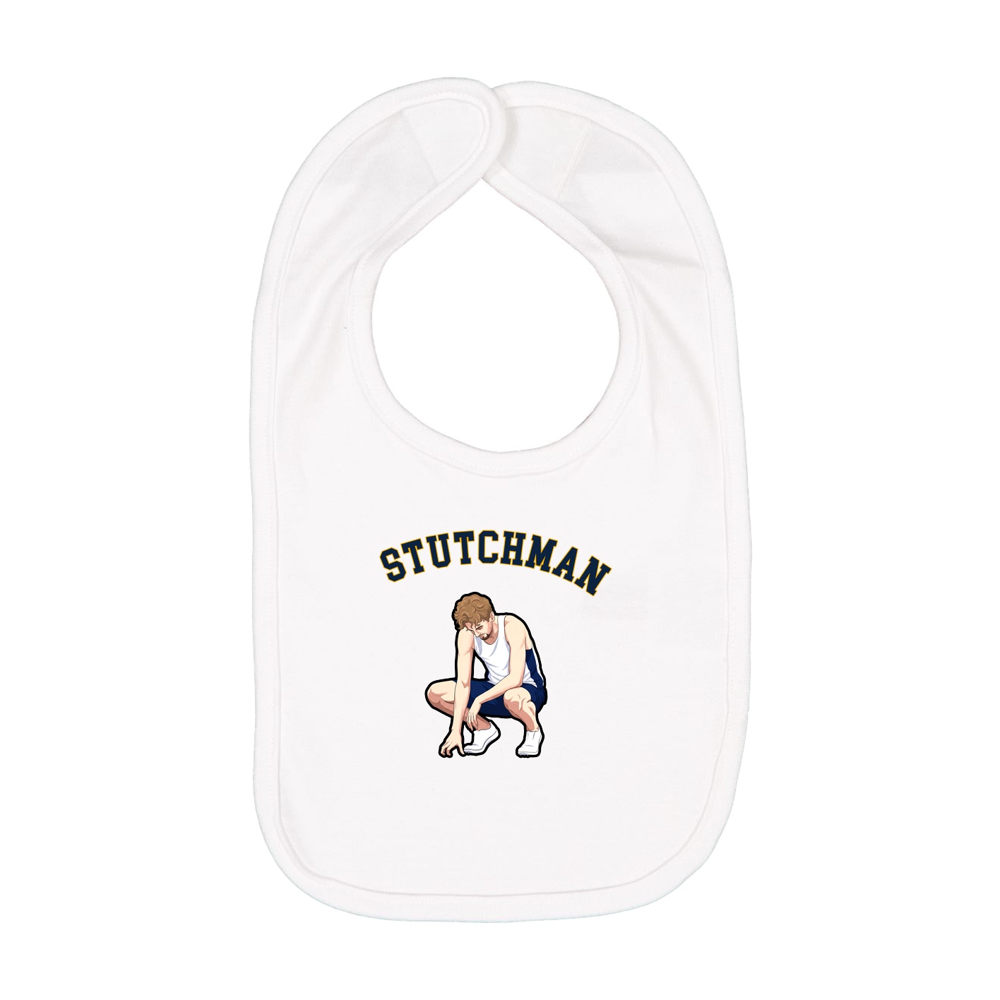 Infant Bib — Shirsey Arch in White