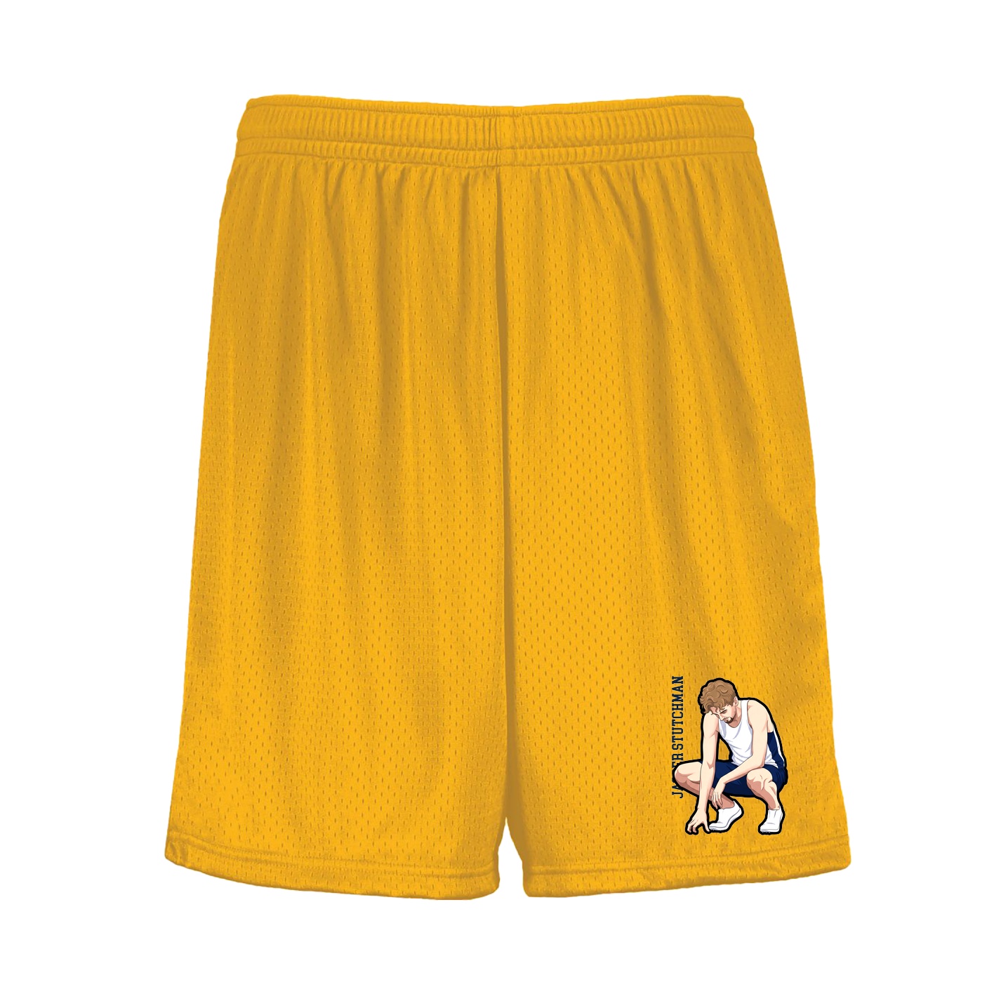 Shorts — Name Vertical in Gold
