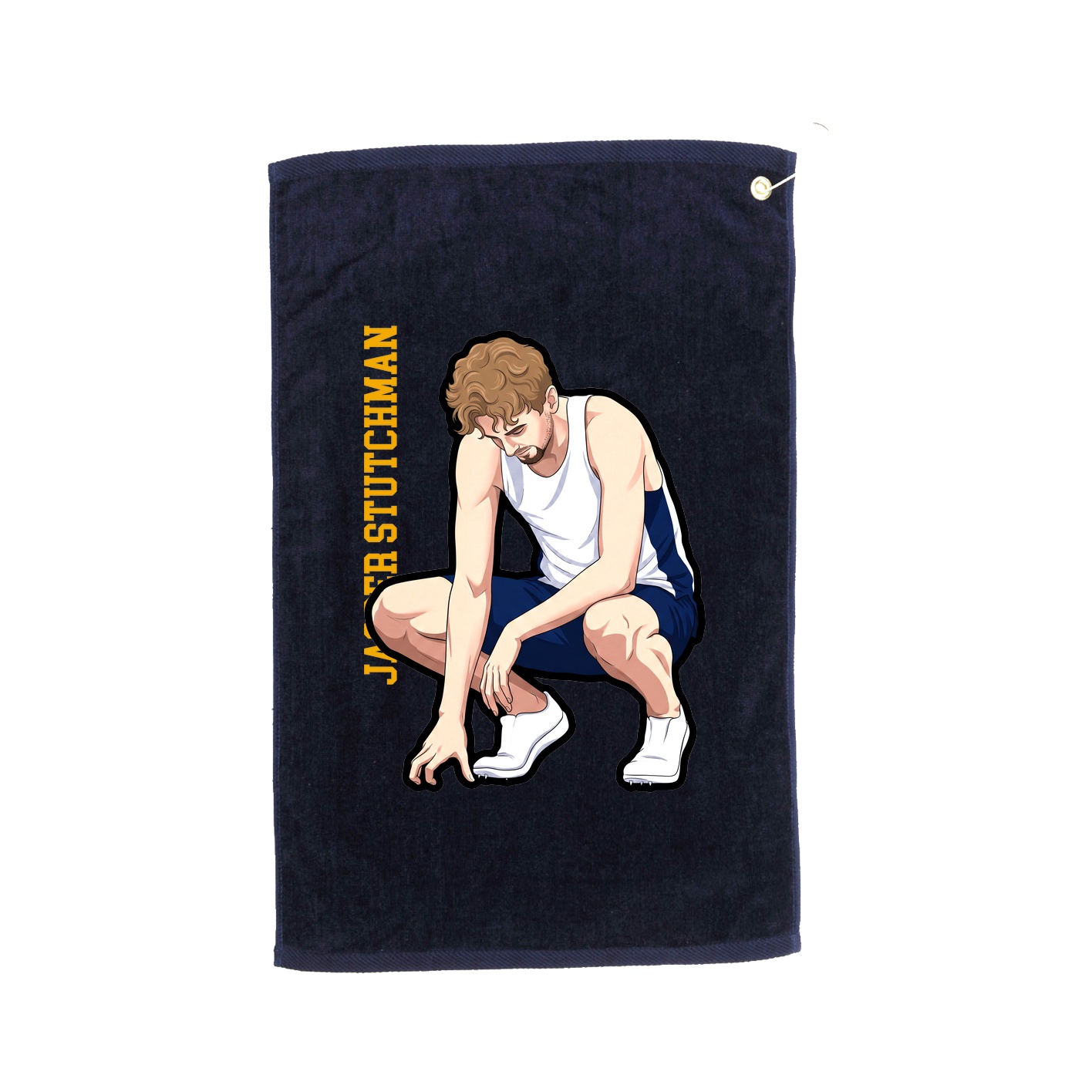 Golf Towel — Name Vertical in Navy