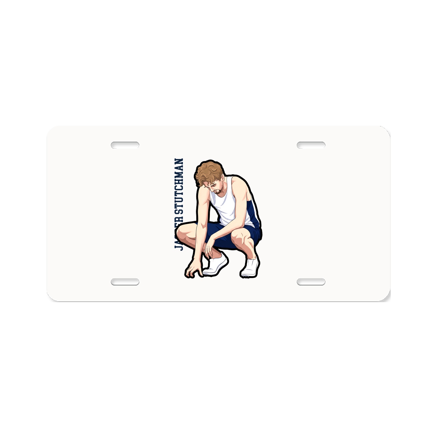 License Plate — Name Vertical in Classic