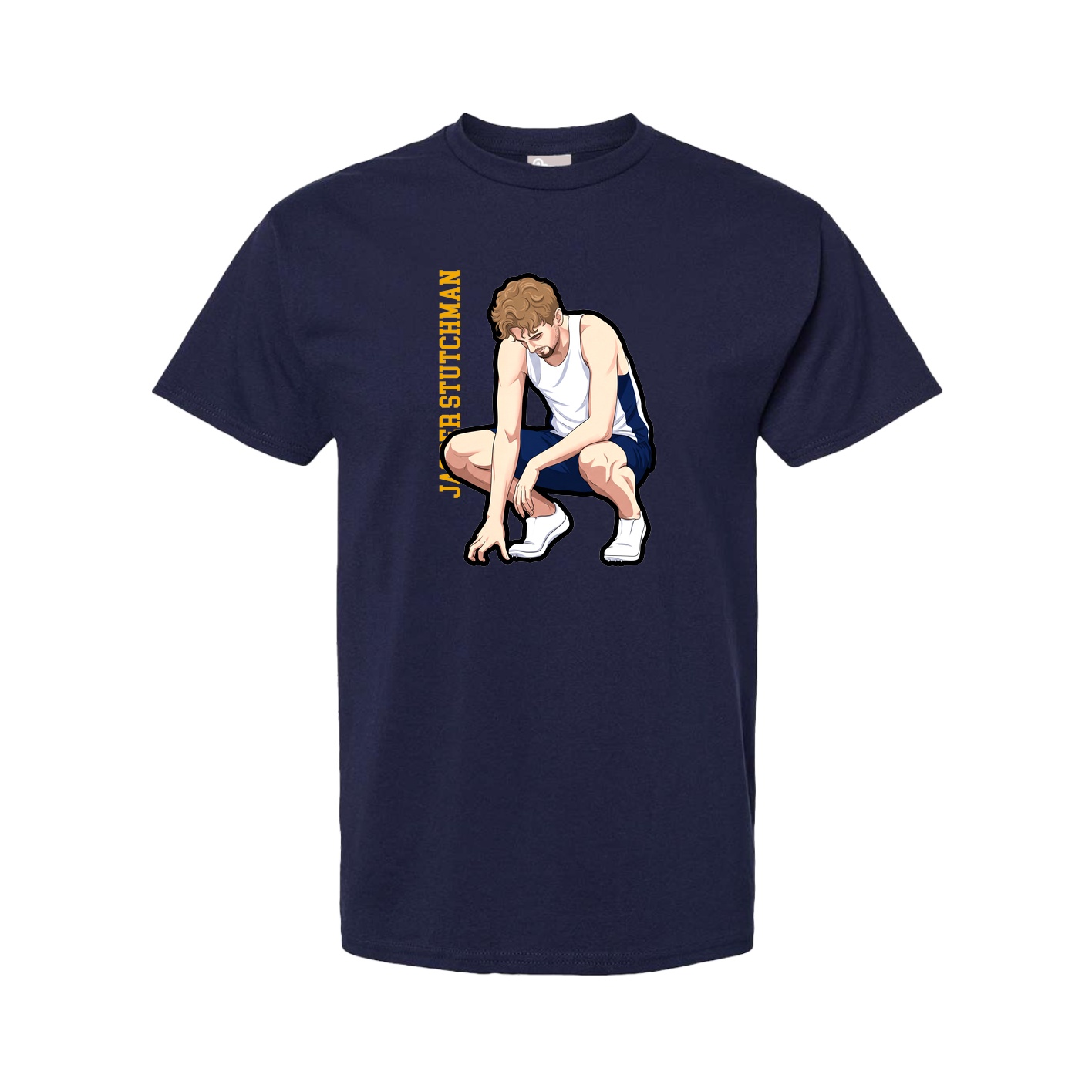 Tee — Name Vertical in Navy