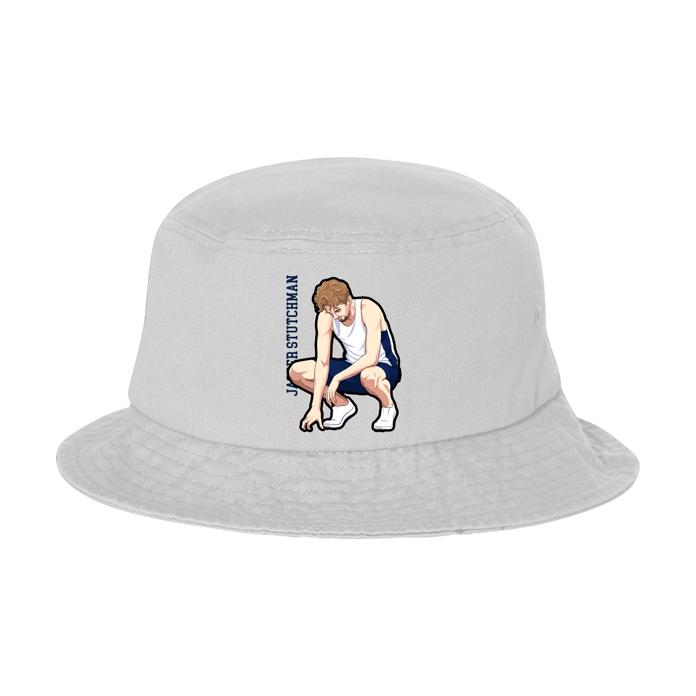 Bucket Cap — Name Vertical in White