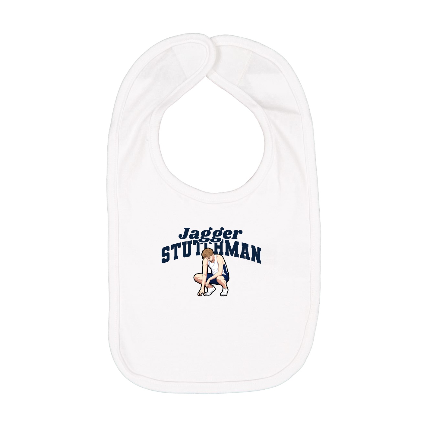 Infant Bib — Signature Arch in White