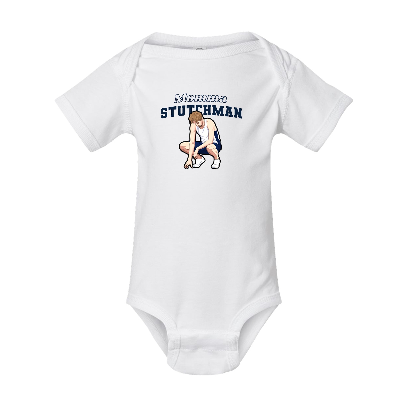 Baby Onesie — Mothers Day Block in White
