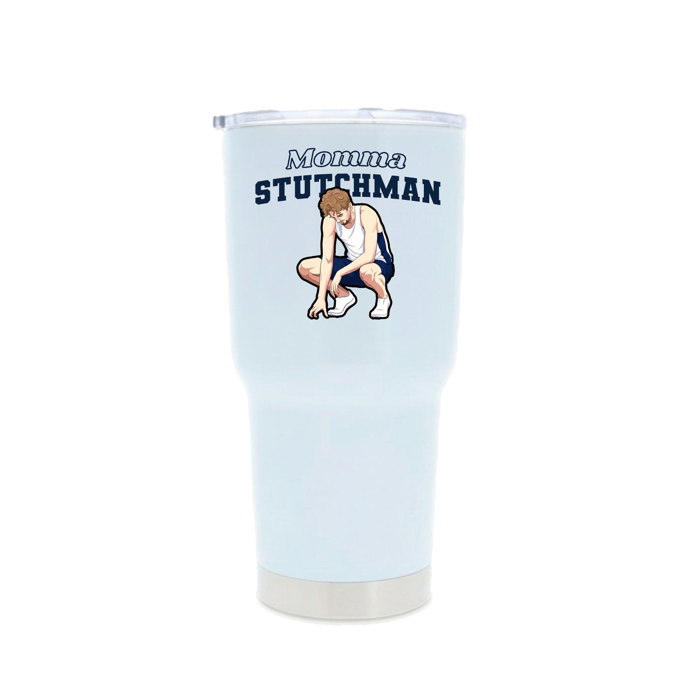 30oz Stainless Steel Tumbler — Mothers Day Block in White