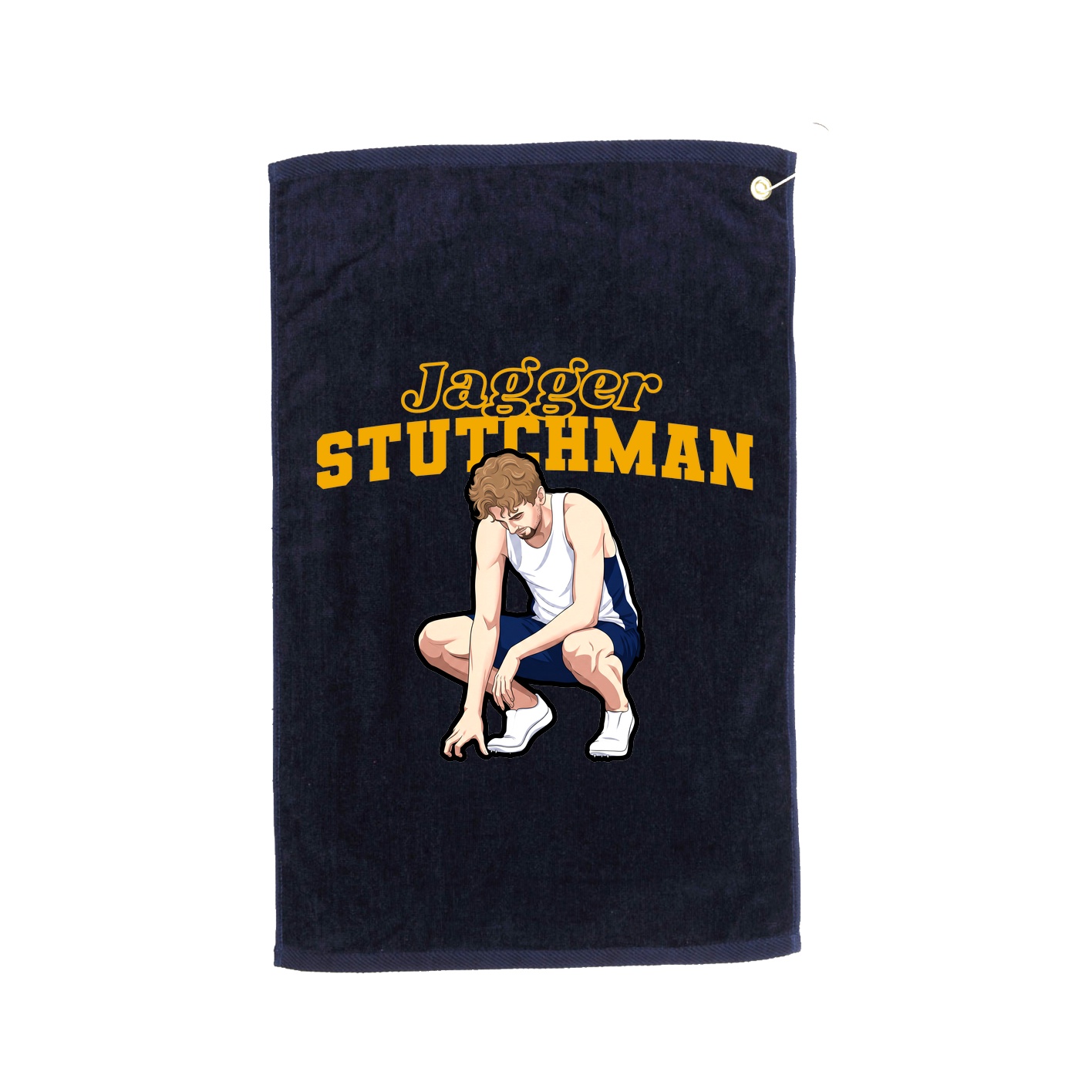 Golf Towel — Name Arch in Navy
