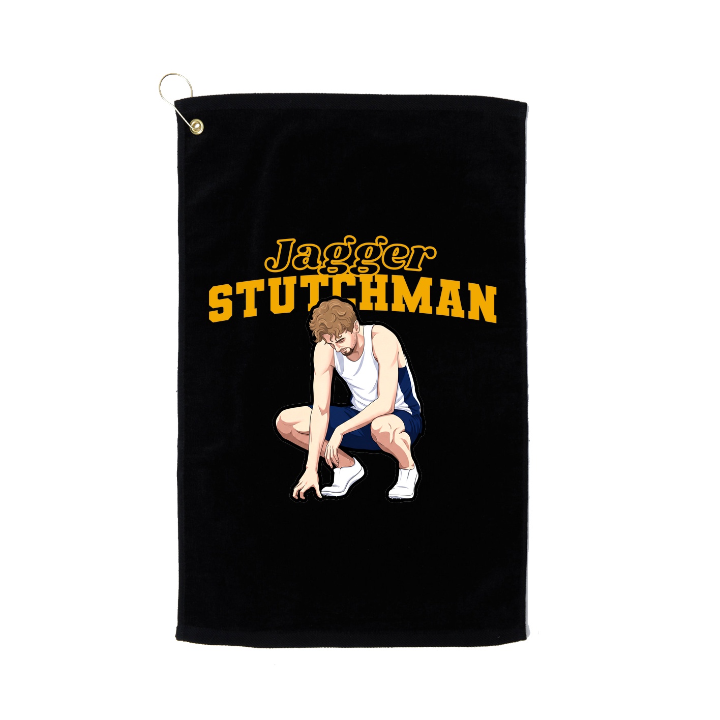 Golf Towel — Name Arch in Black