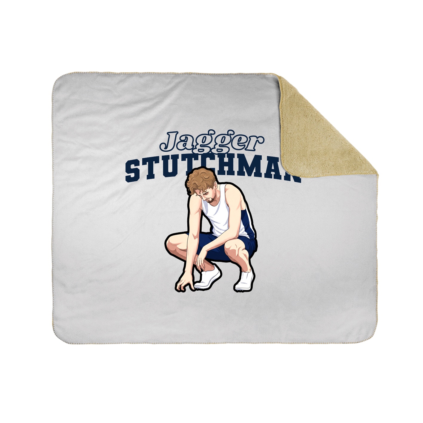 Throw Blanket — Name Arch in White