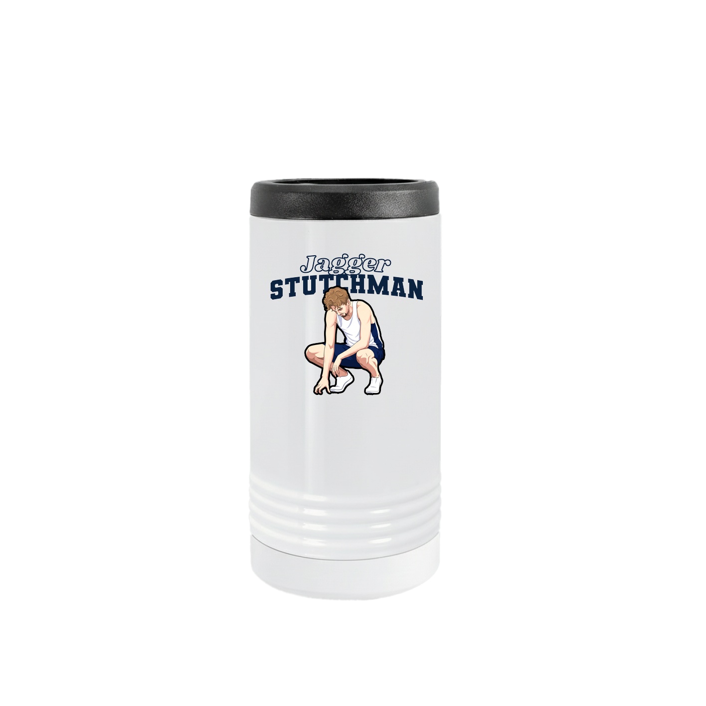 Slim Beverage Holder — Name Arch in White