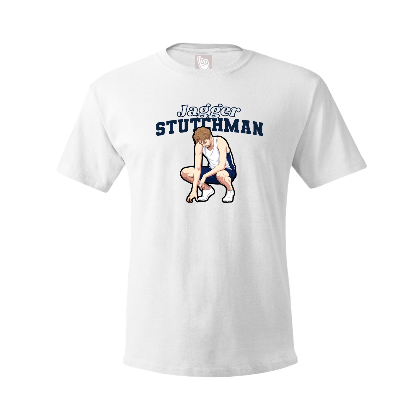 Youth Tee — Name Arch in White