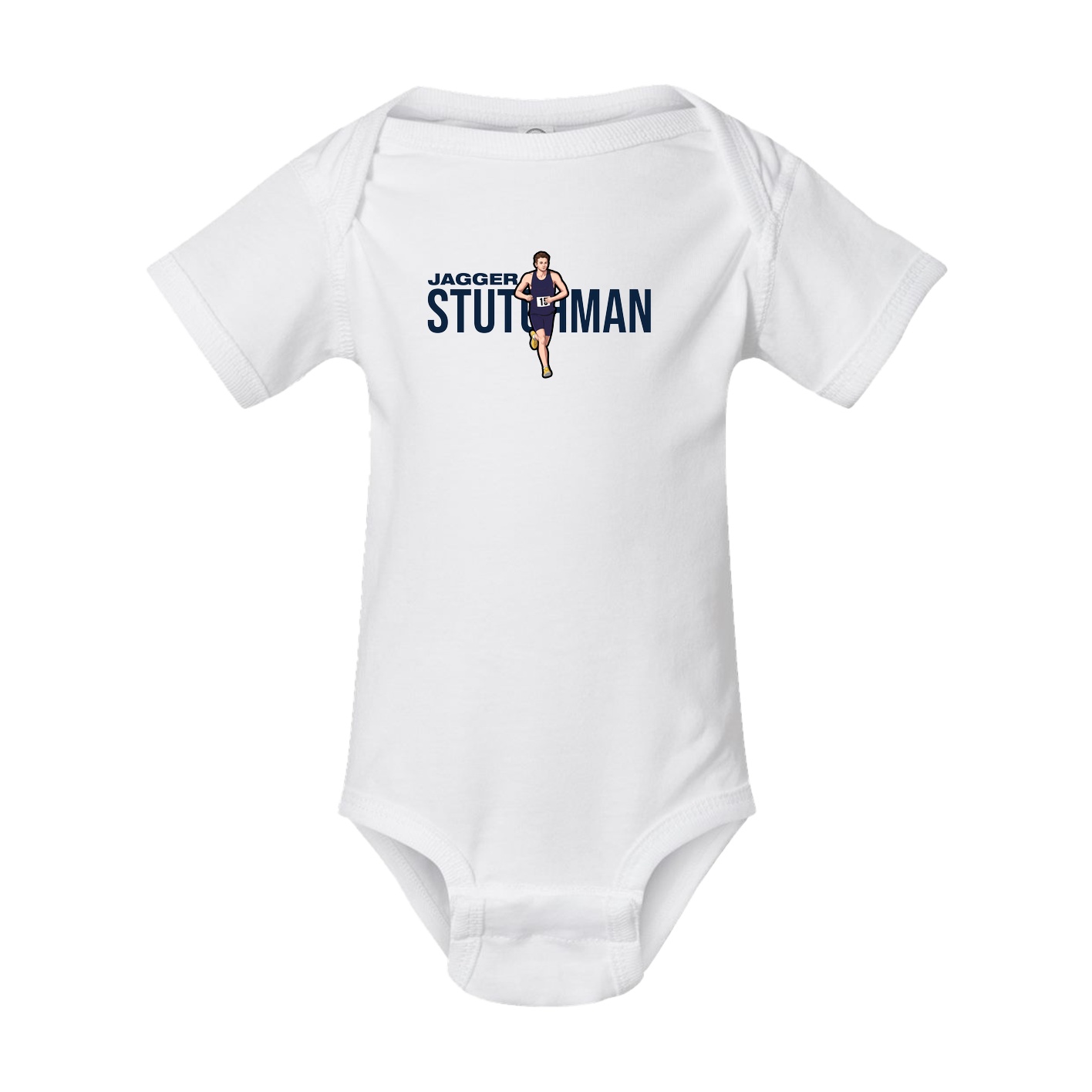 Baby Onesie — Player Name in White