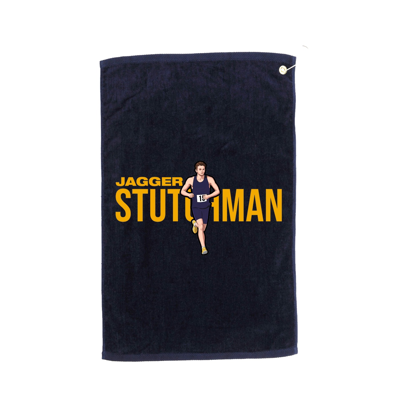 Golf Towel — Player Name in Navy