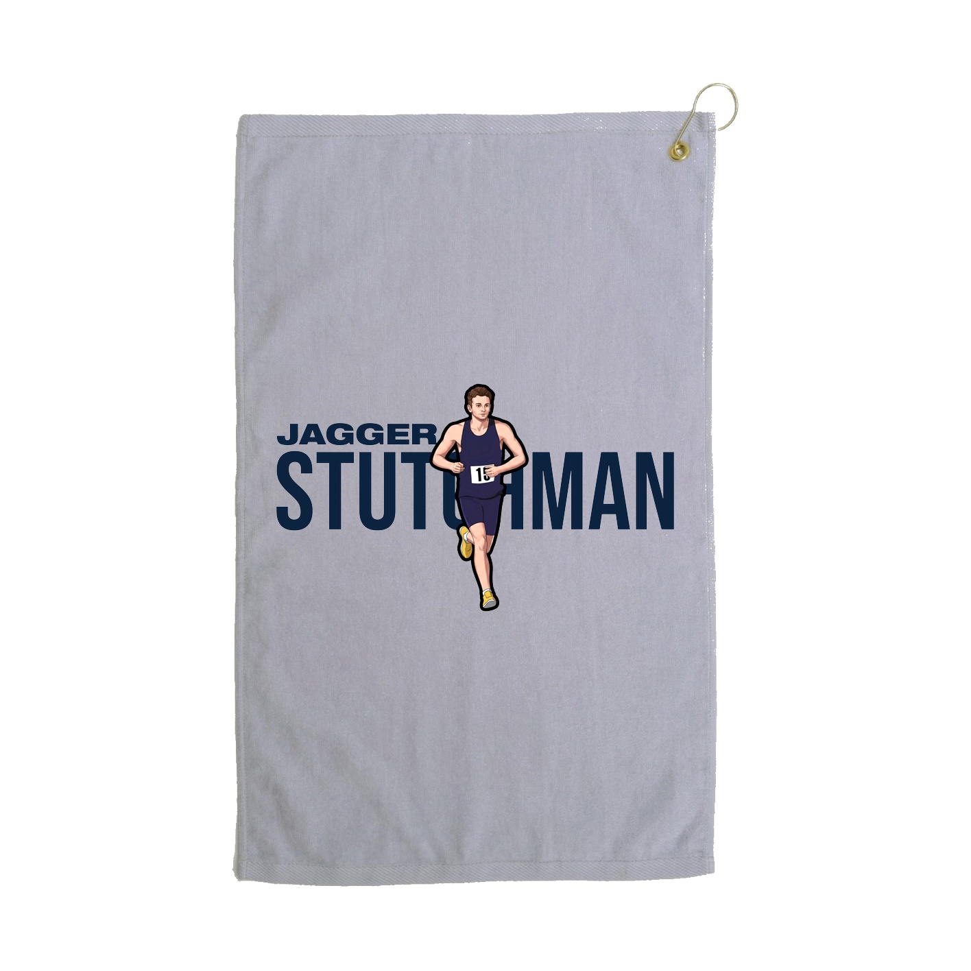 Golf Towel — Player Name in Grey