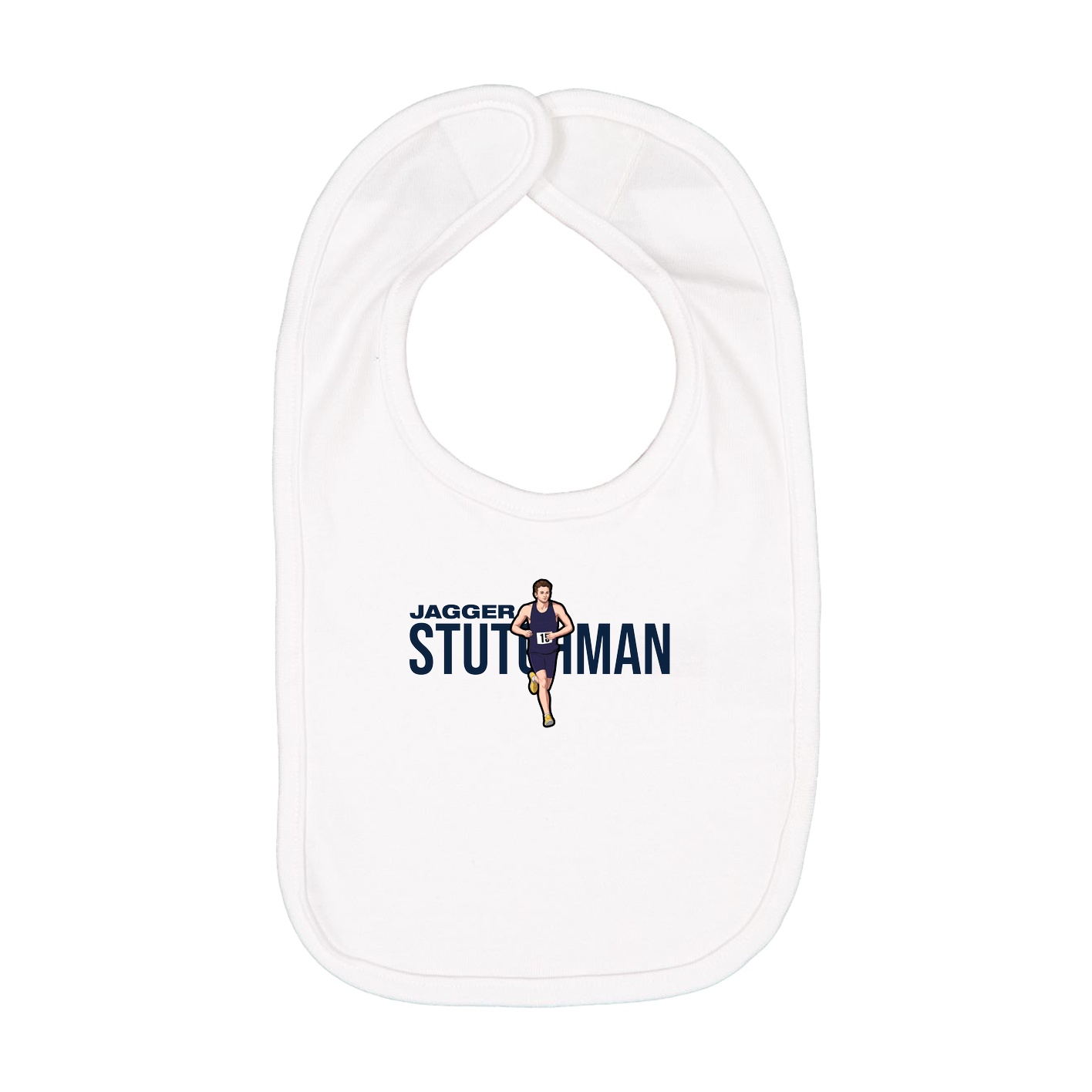 Infant Bib — Player Name in White
