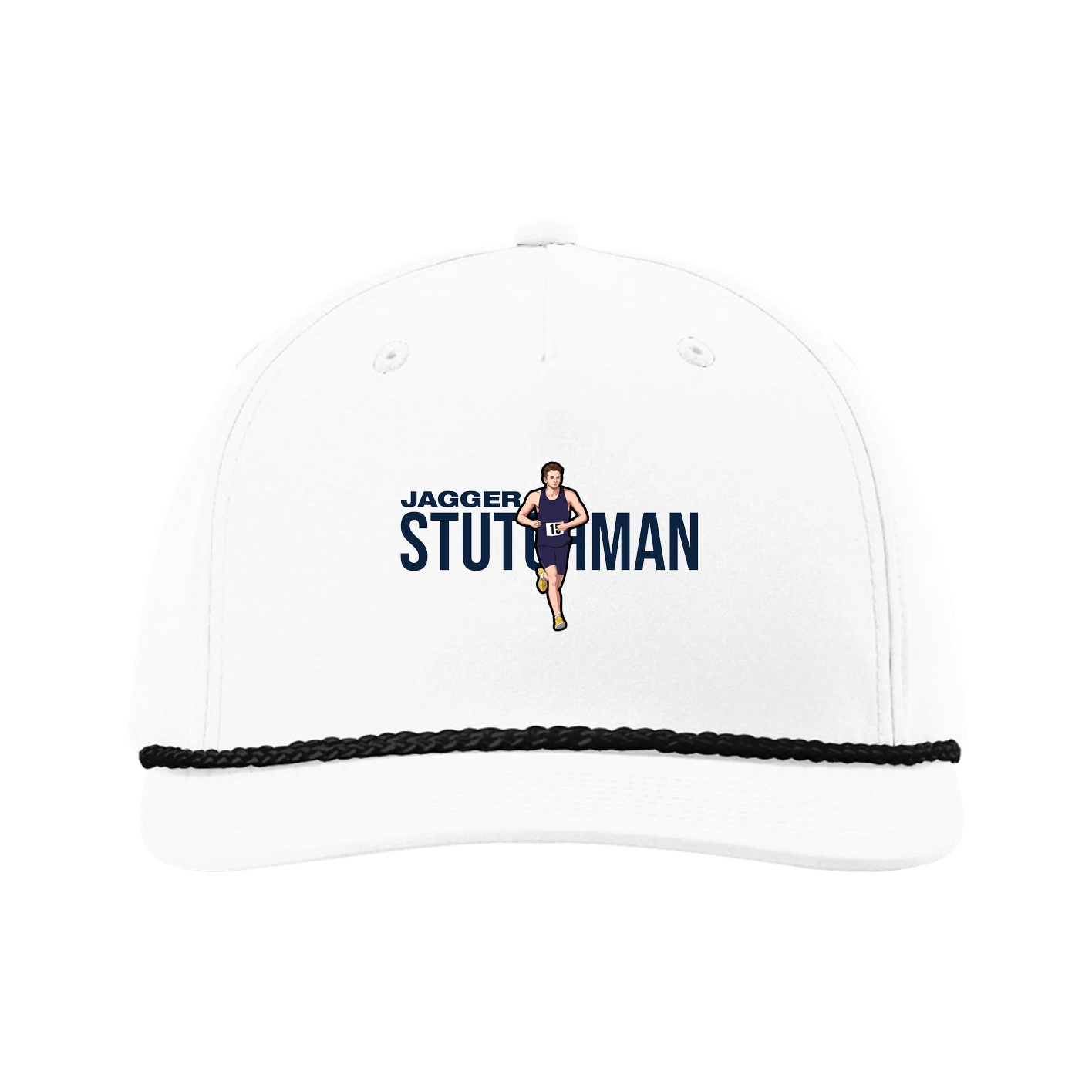 Five-Panel Classic Rope Cap — Player Name in White